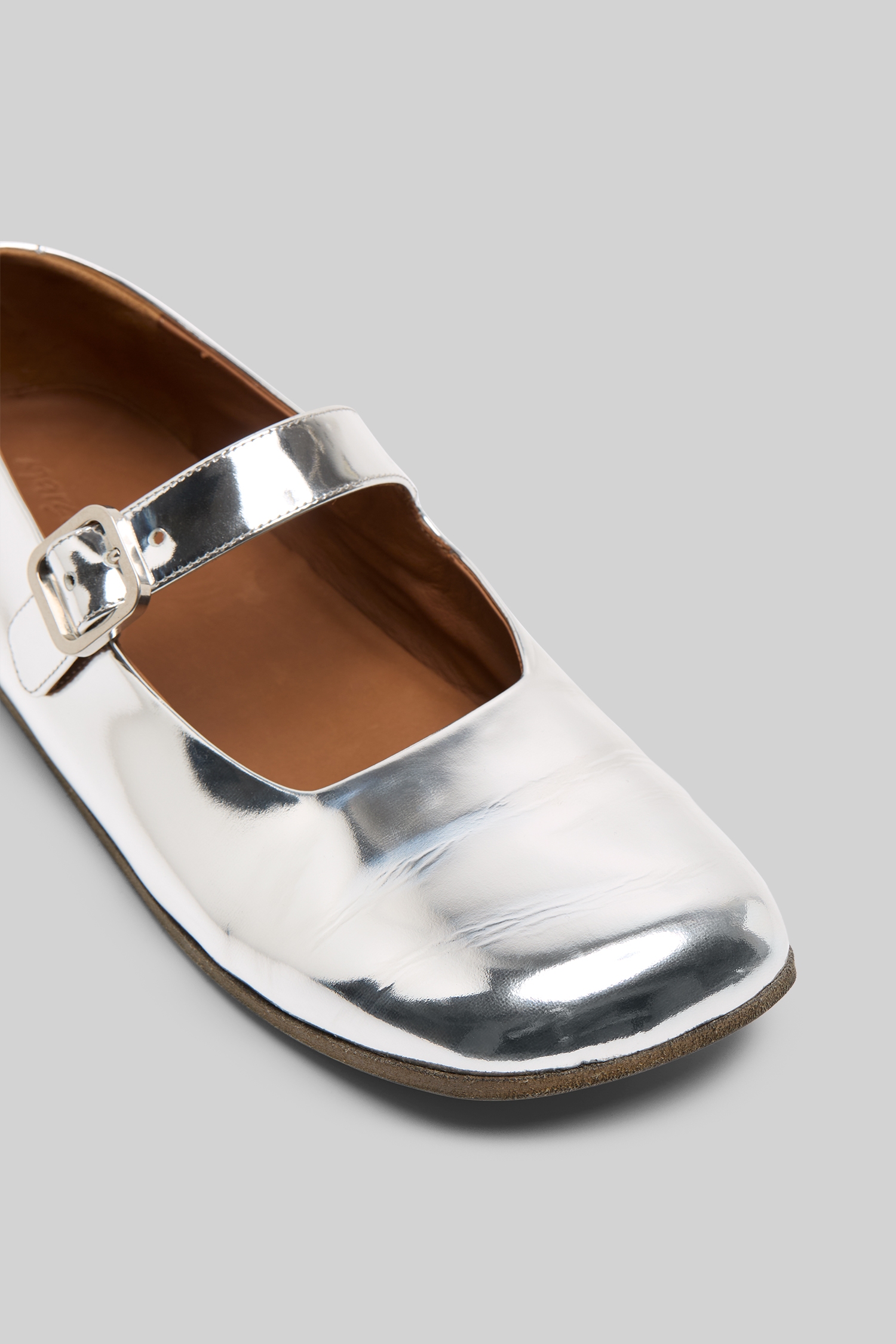 Appiedi Silver Foil Ballerina Shoes