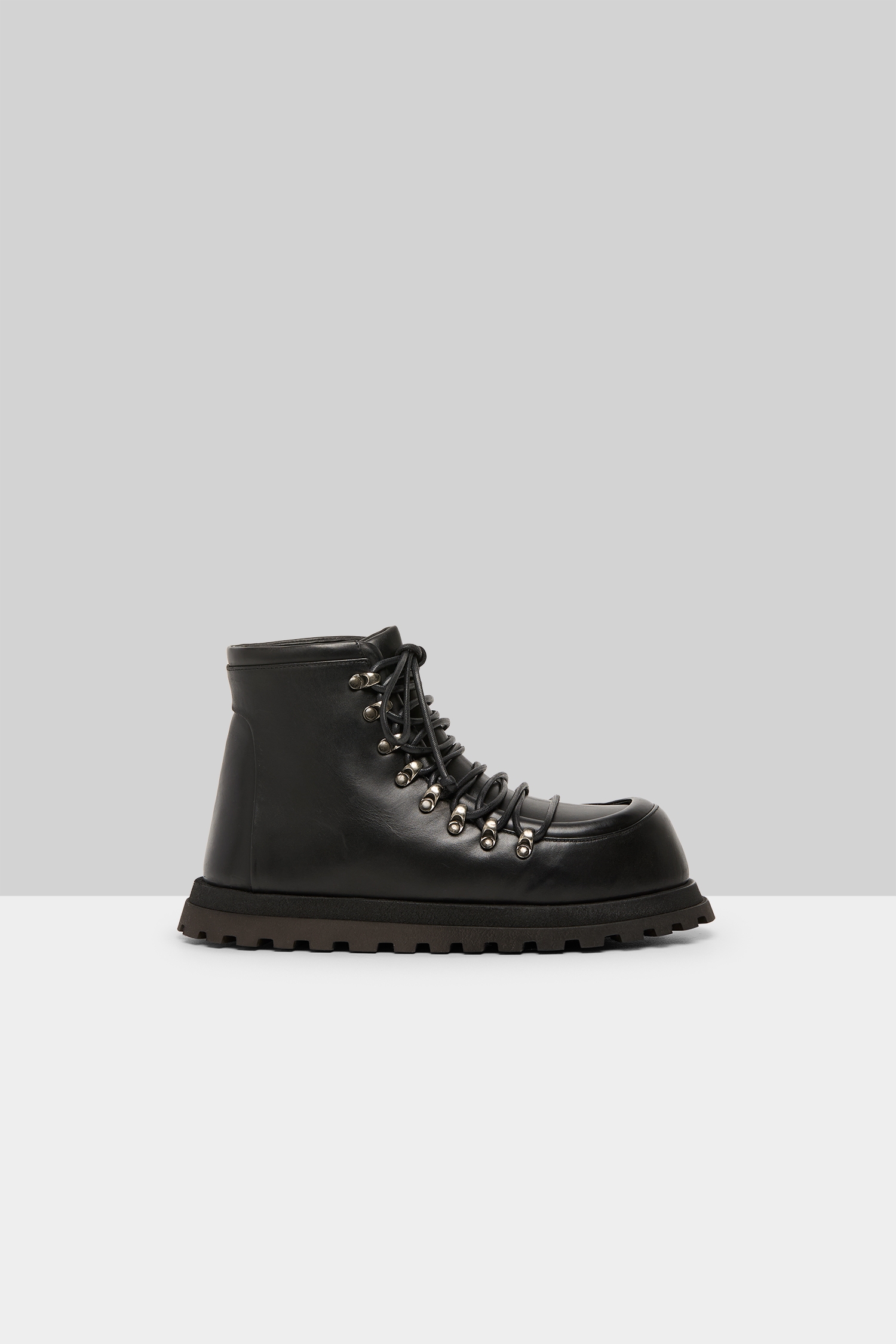 Gicarro Black Leather Combat Boots