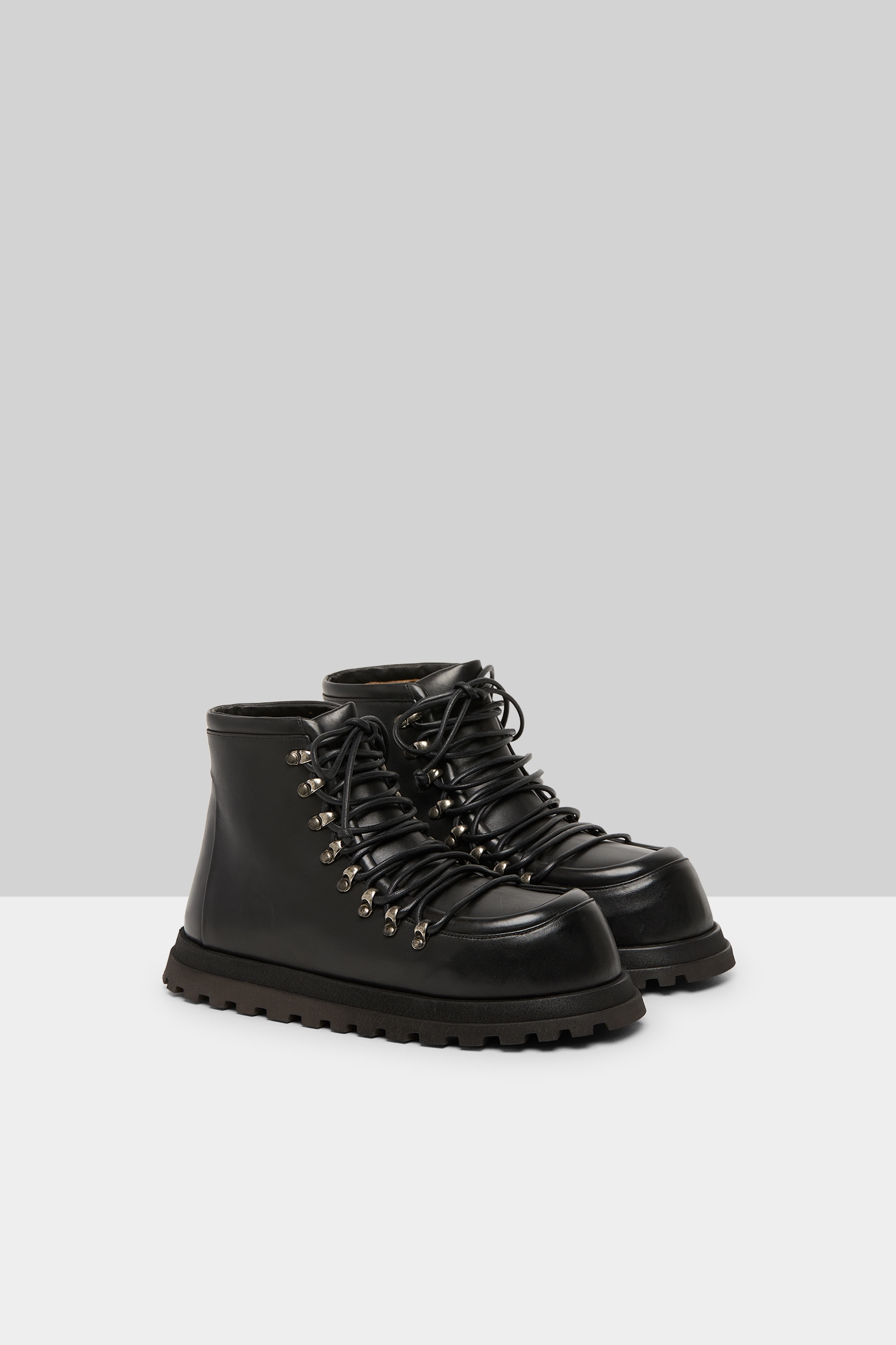 Gicarro Black Leather Combat Boots