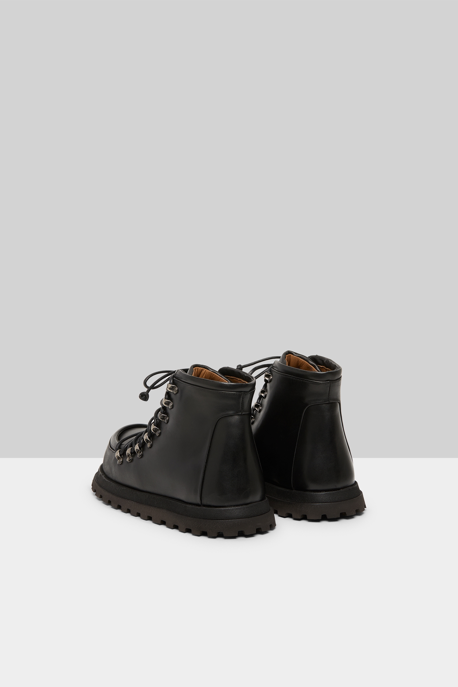 Gicarro Black Leather Combat Boots