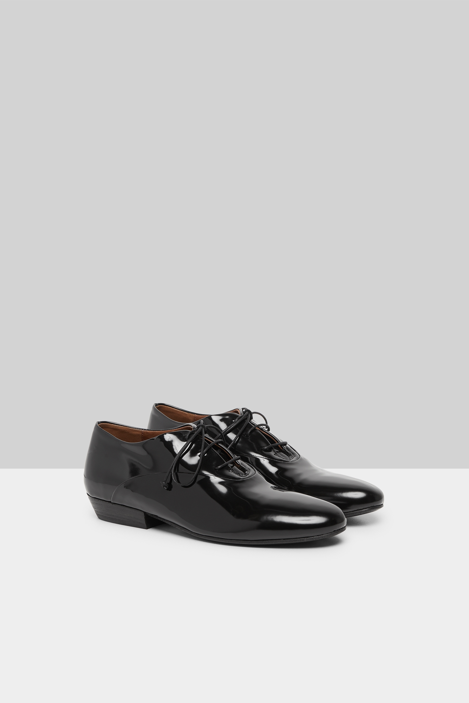 Miniblocco Black Leather Derby Shoes