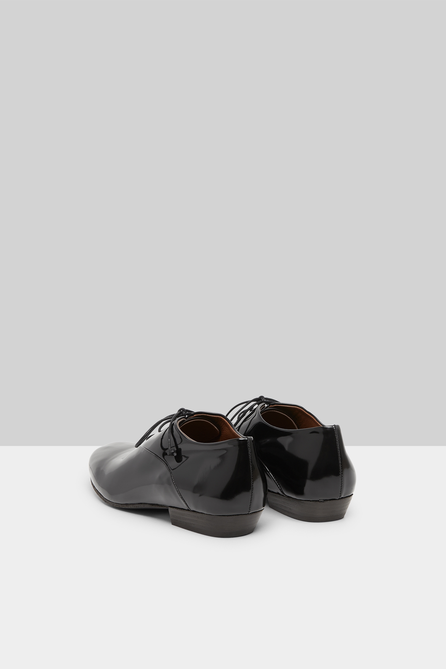 Miniblocco Black Leather Derby Shoes