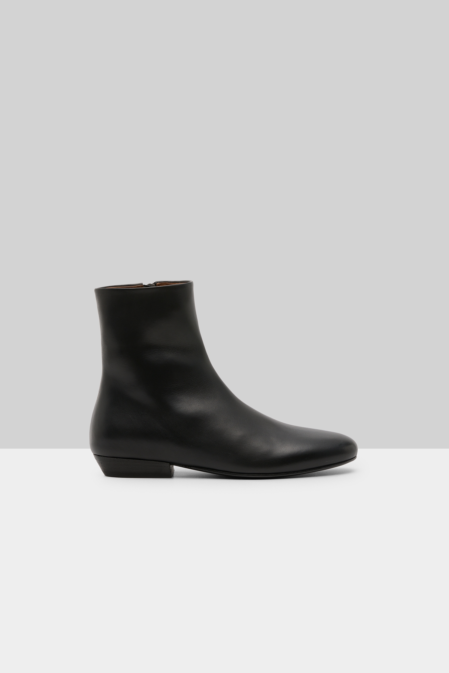 Miniblocco Black Leather Ankle Boots