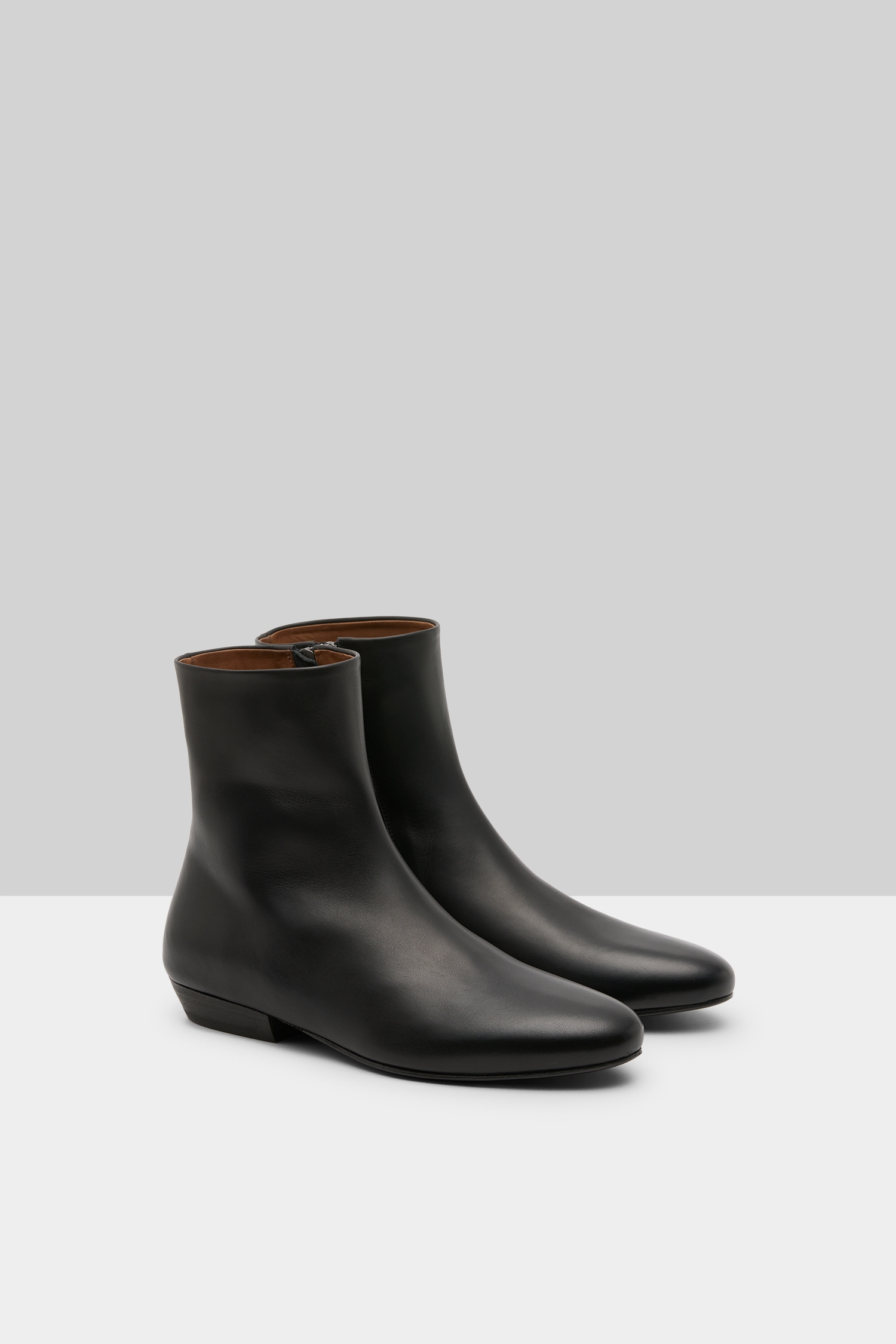 Miniblocco Black Leather Ankle Boots