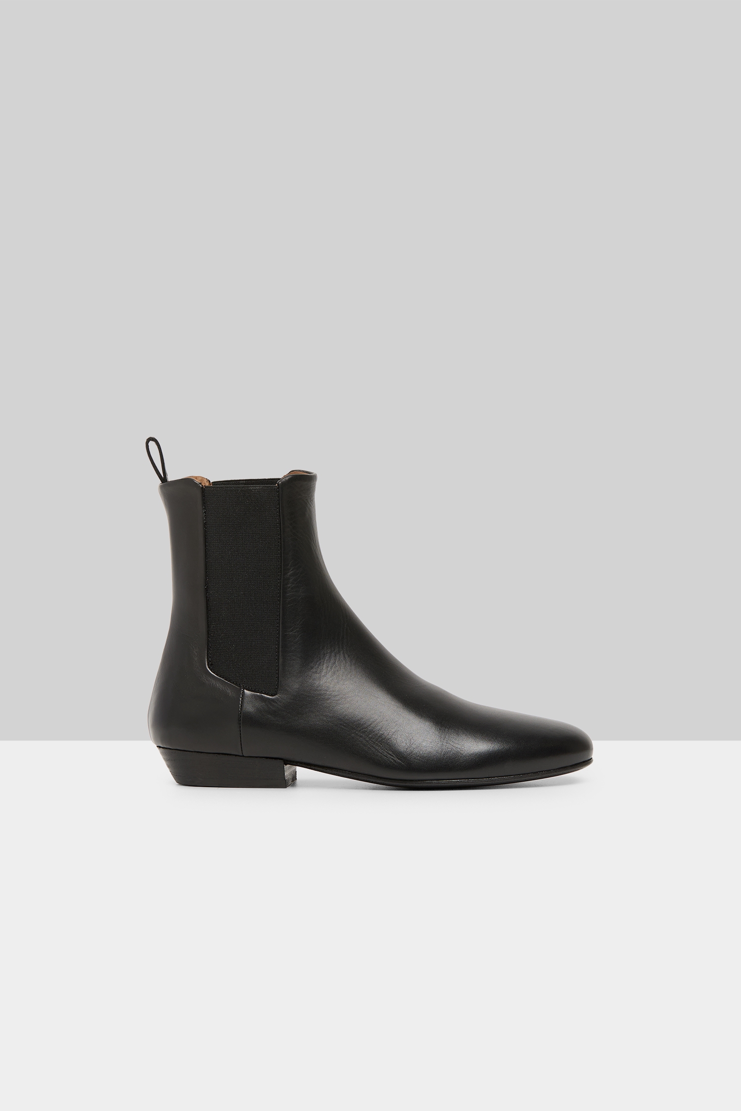 Miniblocco Black Leather Chelsea Boots
