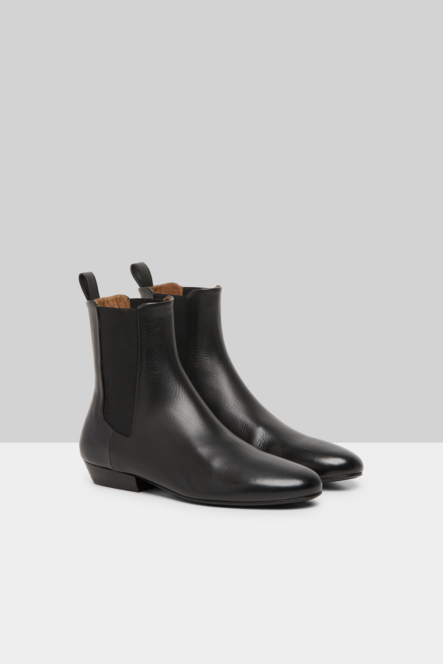 Miniblocco Black Leather Chelsea Boots