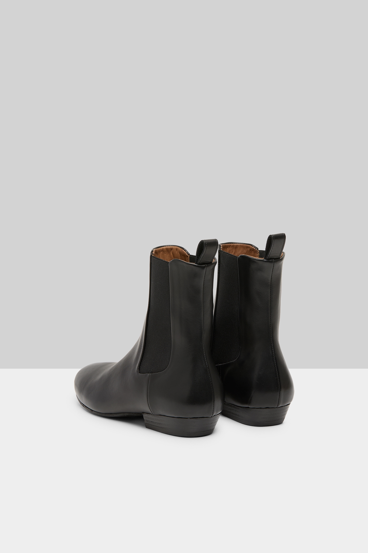 Miniblocco Black Leather Chelsea Boots