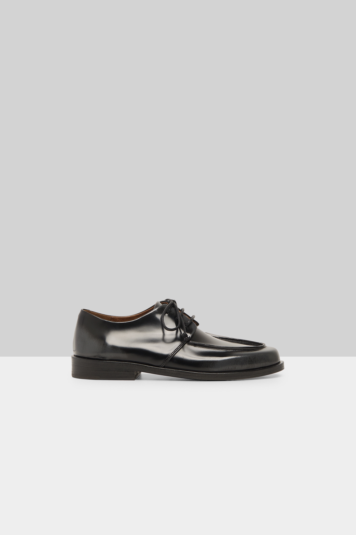 Mocasso Black-Lead Leather Derby Shoes