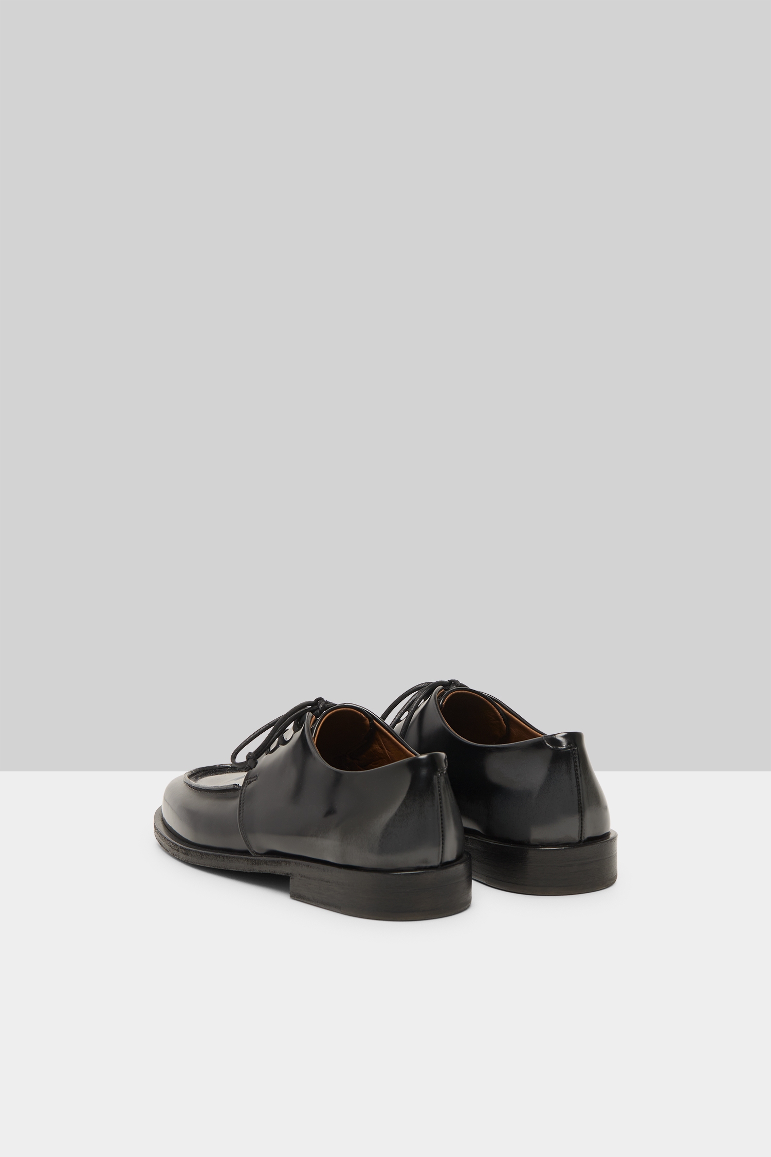 Mocasso Black-Lead Leather Derby Shoes