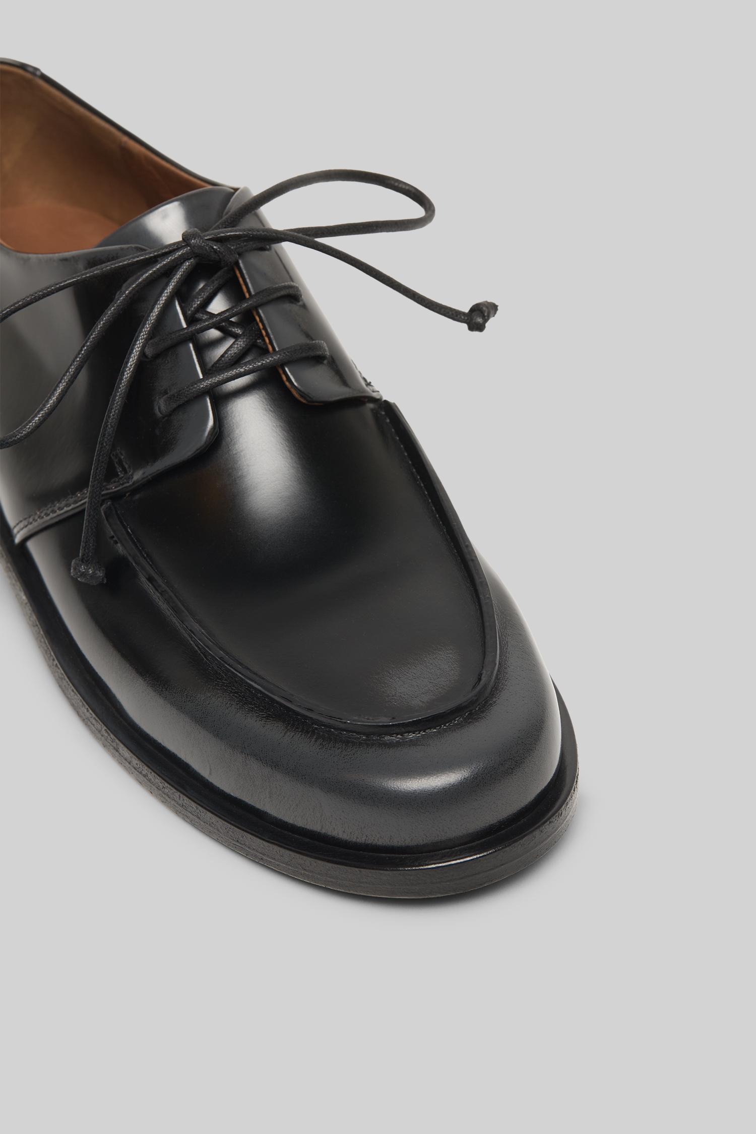 Mocasso Black-Lead Leather Derby Shoes