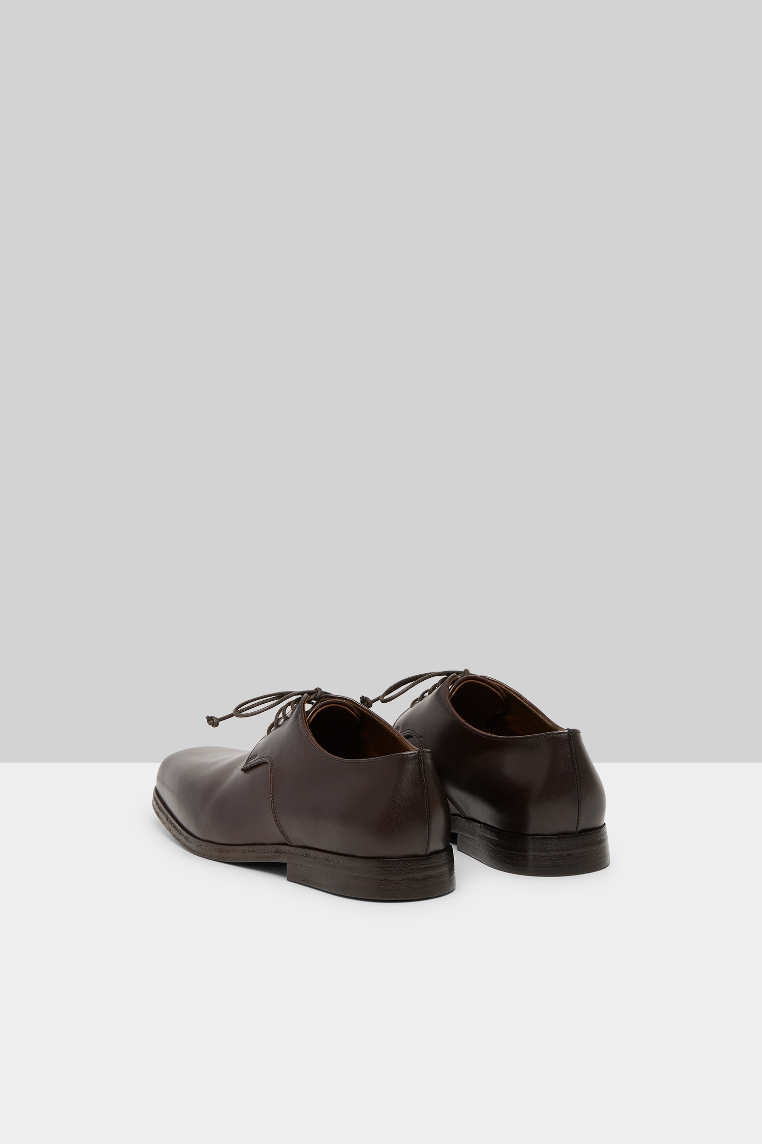 Parapetto Chocolate Leather Derby Shoes