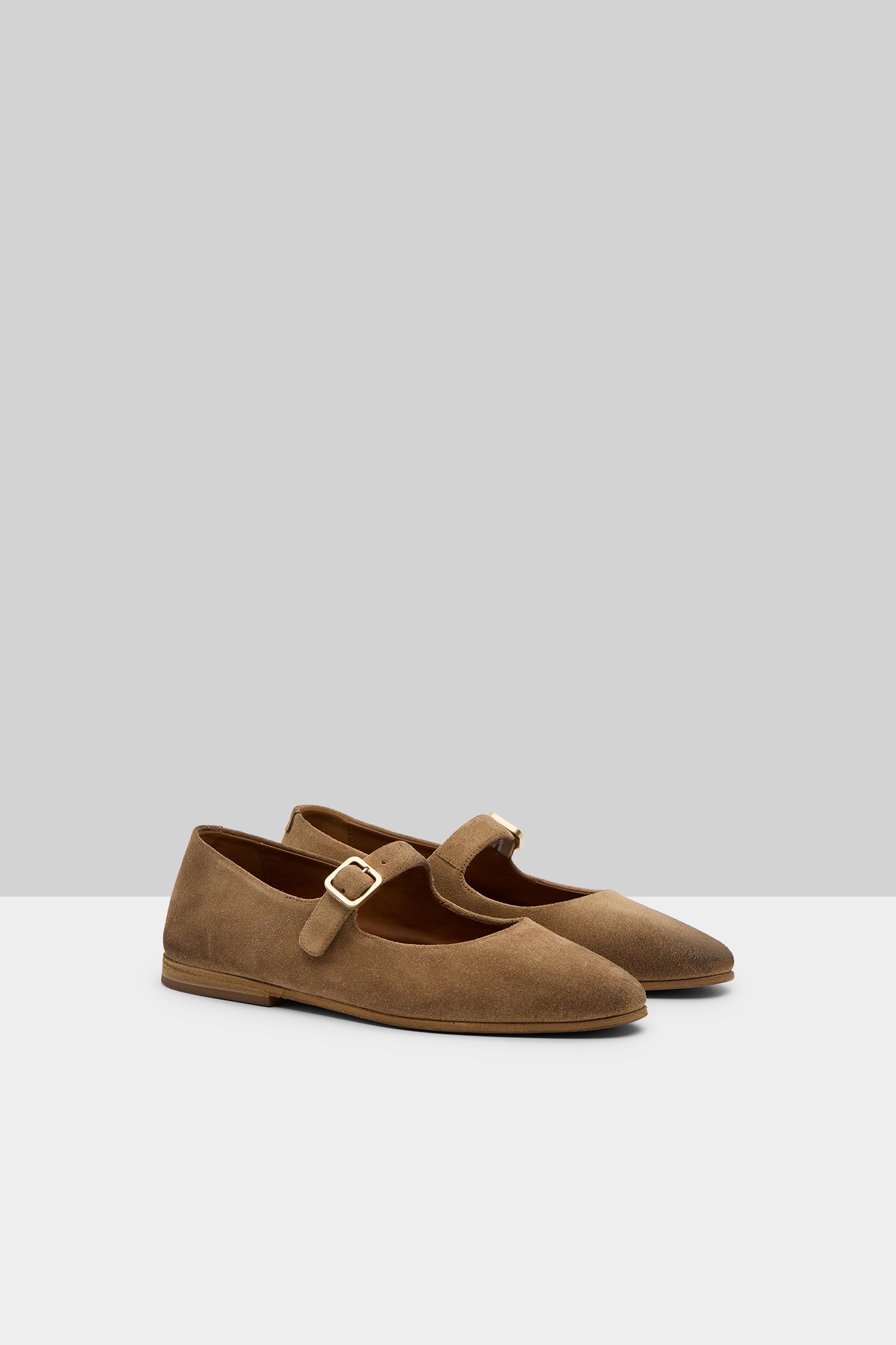 Scivolo Hazelnut Suede Ballerina Shoes