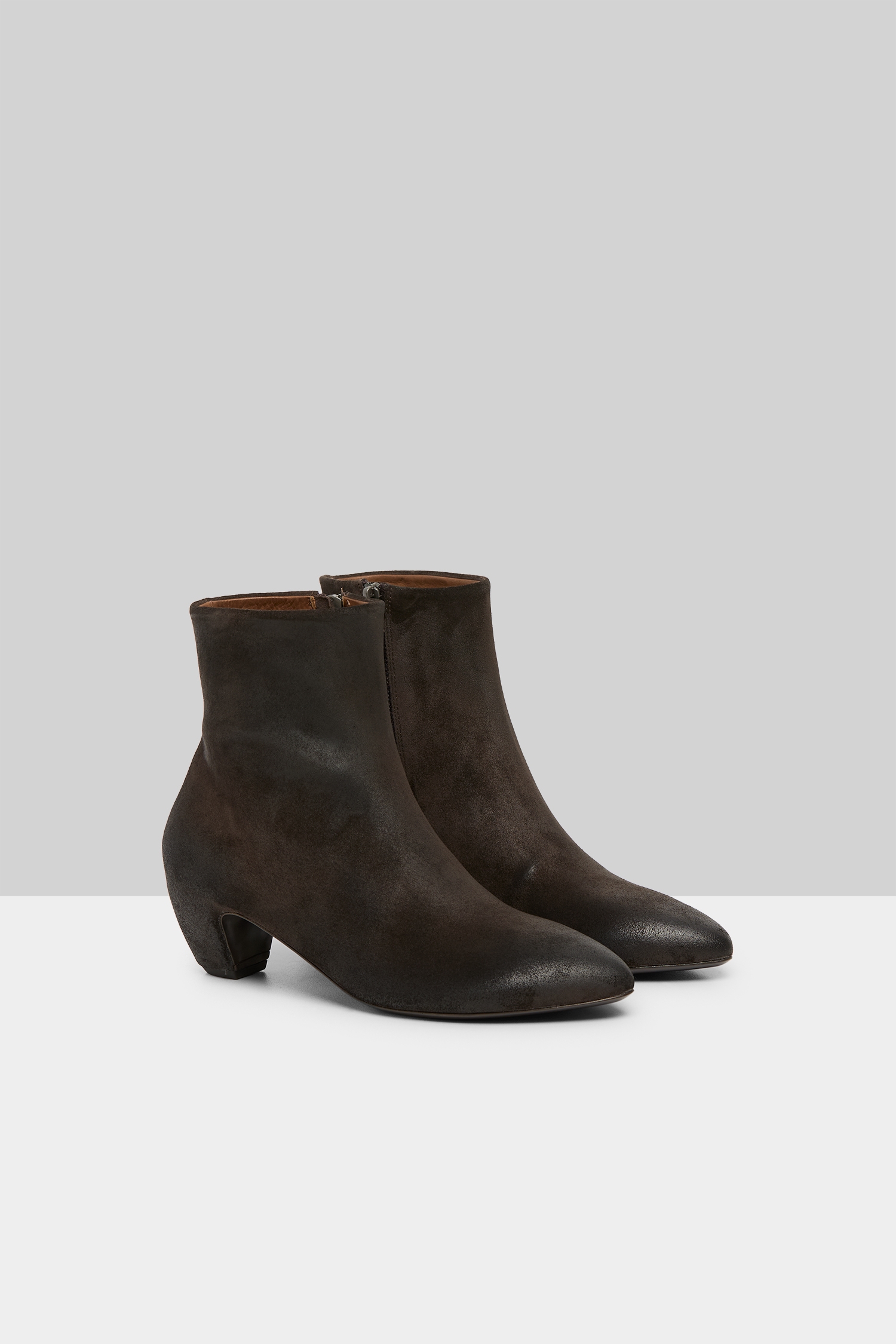 Stonda Dark Brown Suede Ankle Boots
