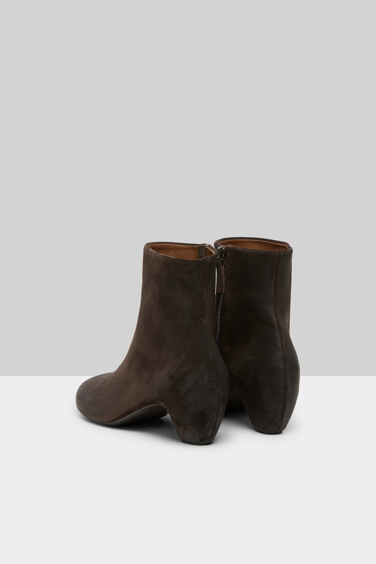 Stonda Dark Brown Suede Ankle Boots