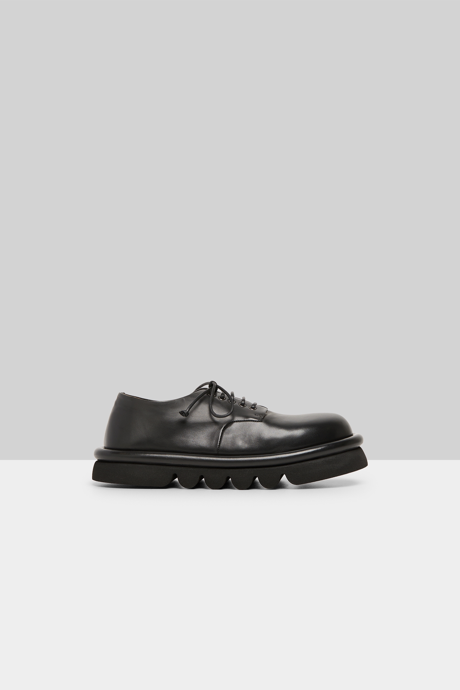 Tonde Black Leather Derby Shoes