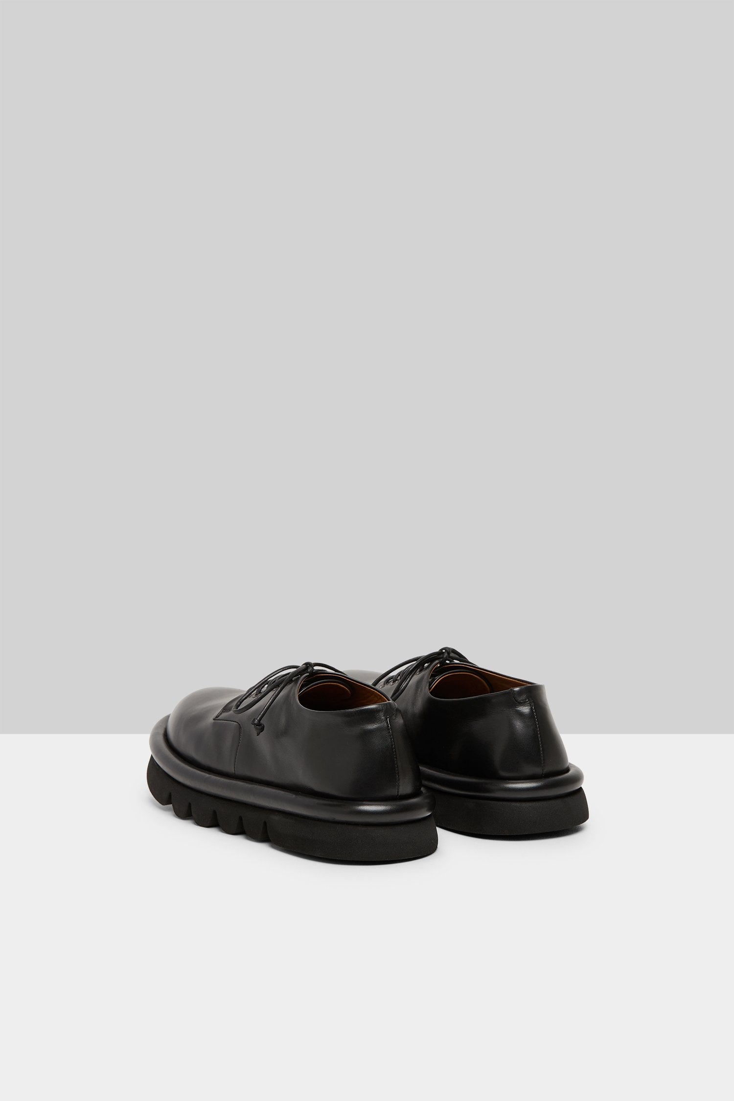 Tonde Black Leather Derby Shoes