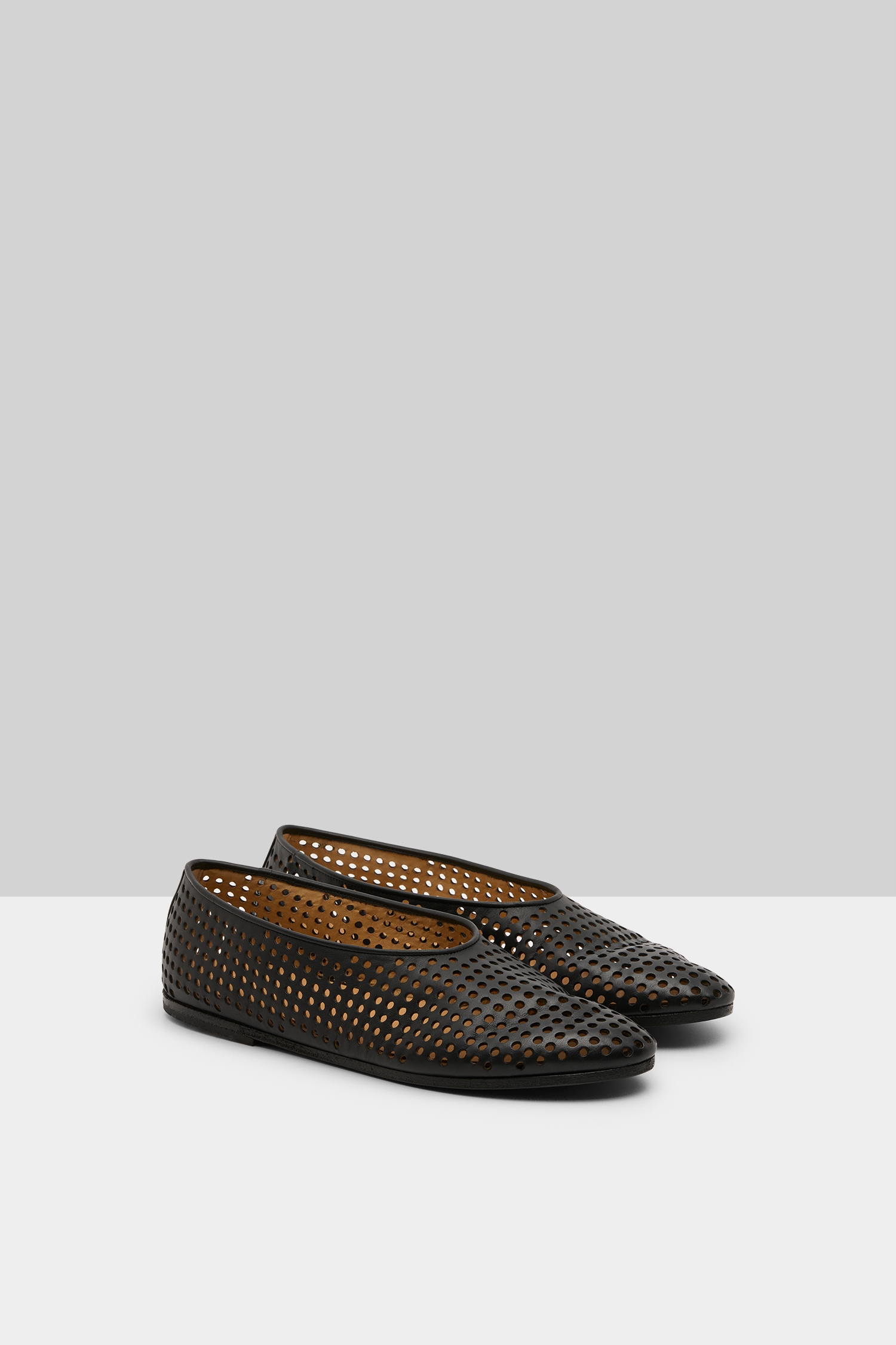 Coltellaccio Forata Black Ballerina Shoes
