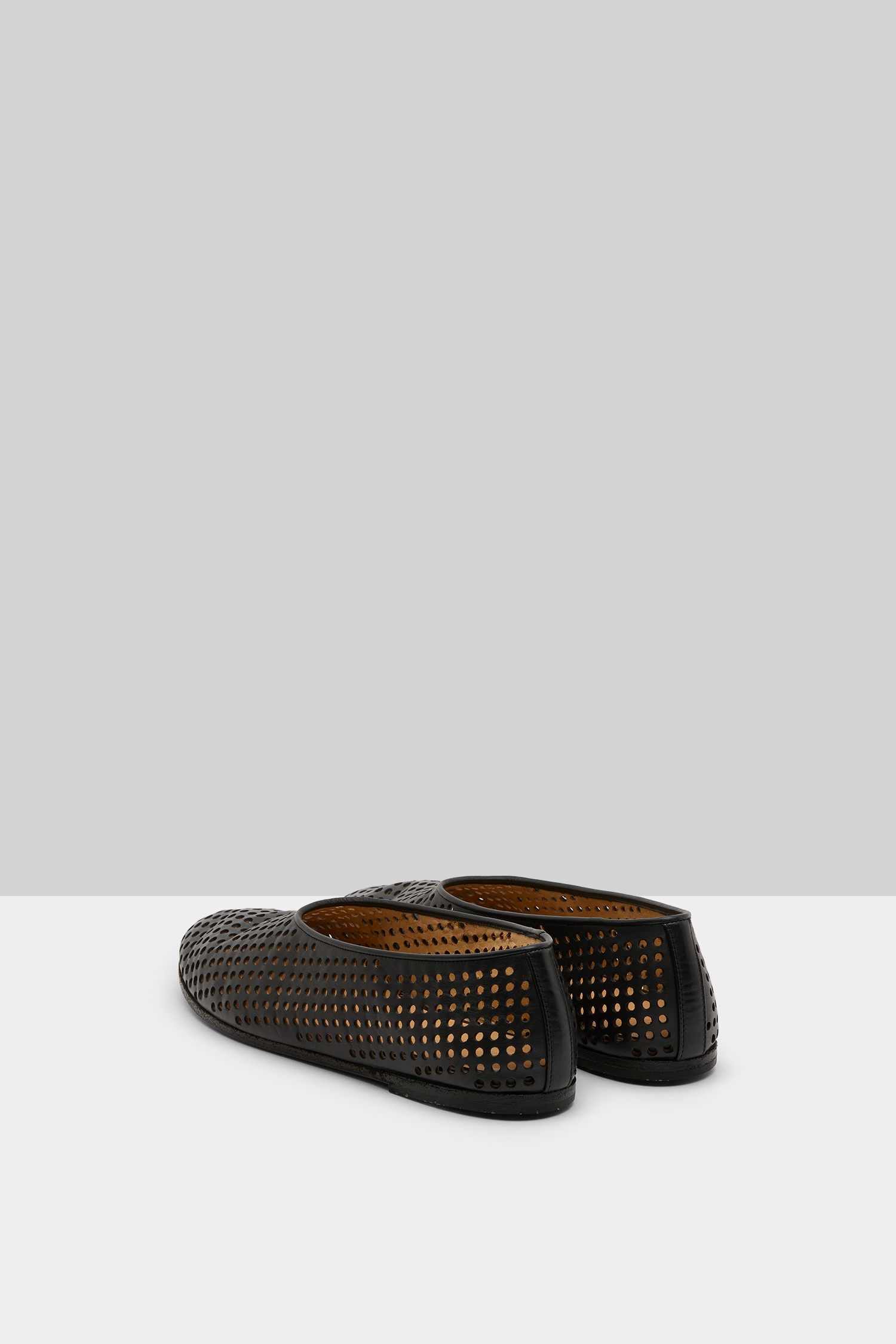 Coltellaccio Forata Black Ballerina Shoes