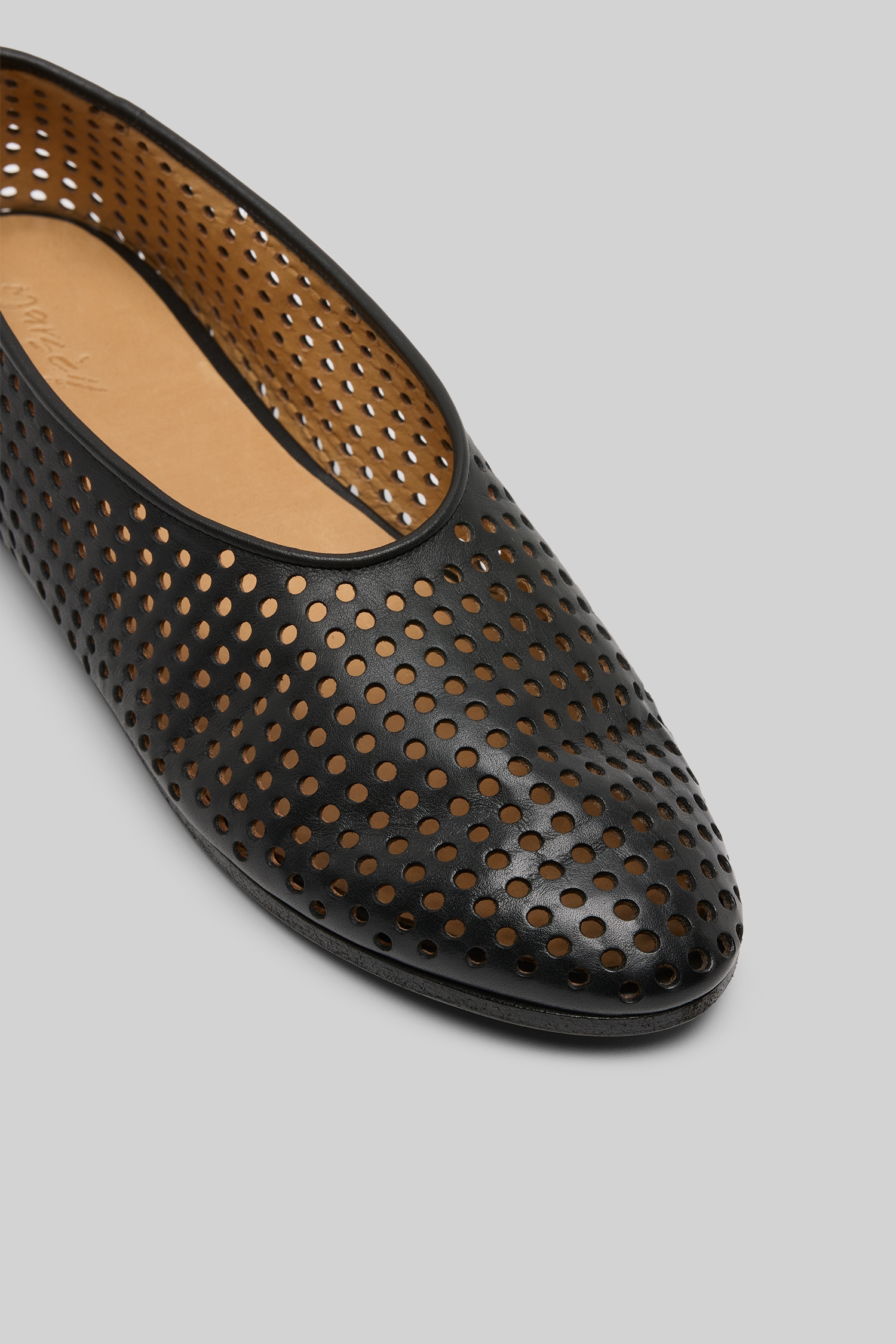 Coltellaccio Forata Black Ballerina Shoes