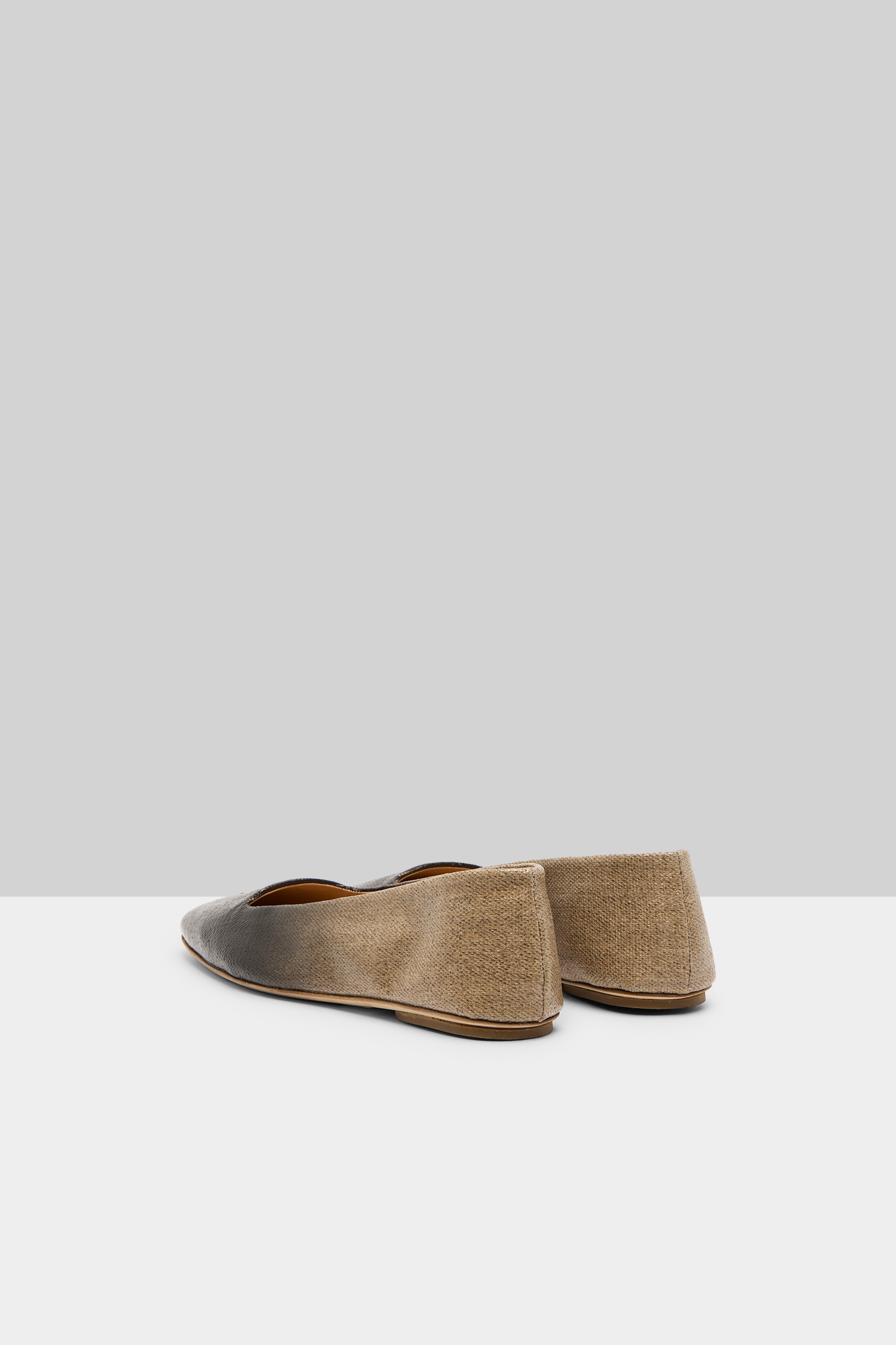 Distesa Natural-Black Ballerina Shoes