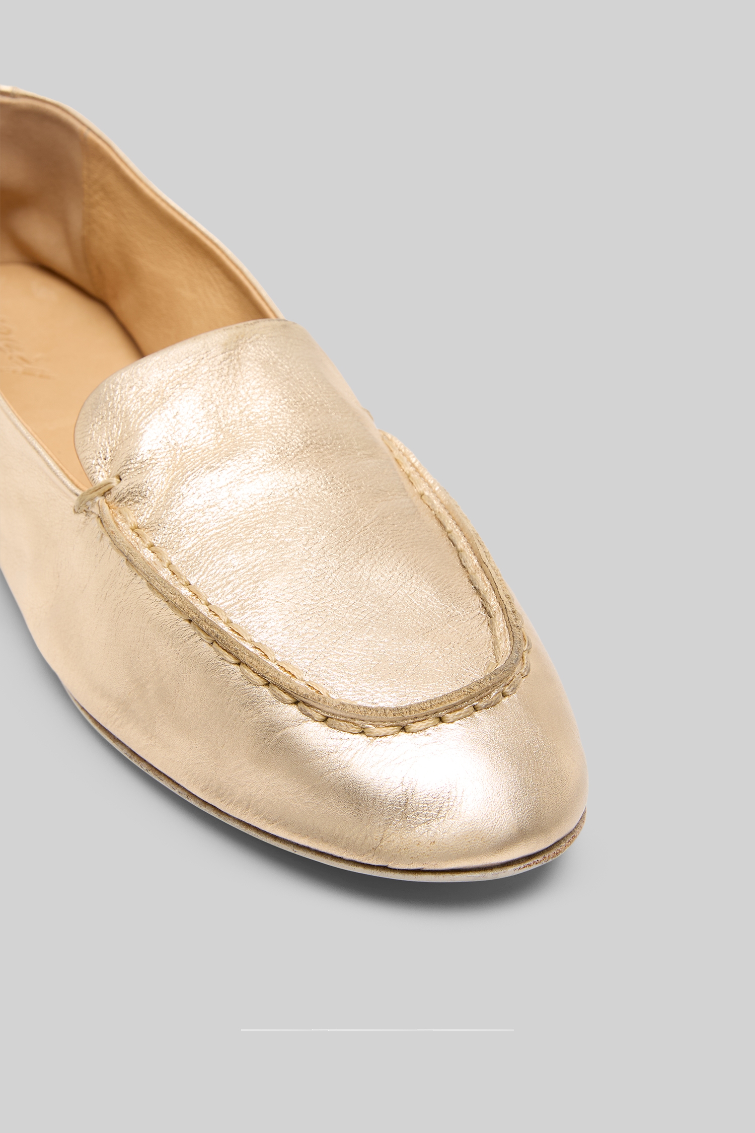 Mandolo Platinum Foil Loafers