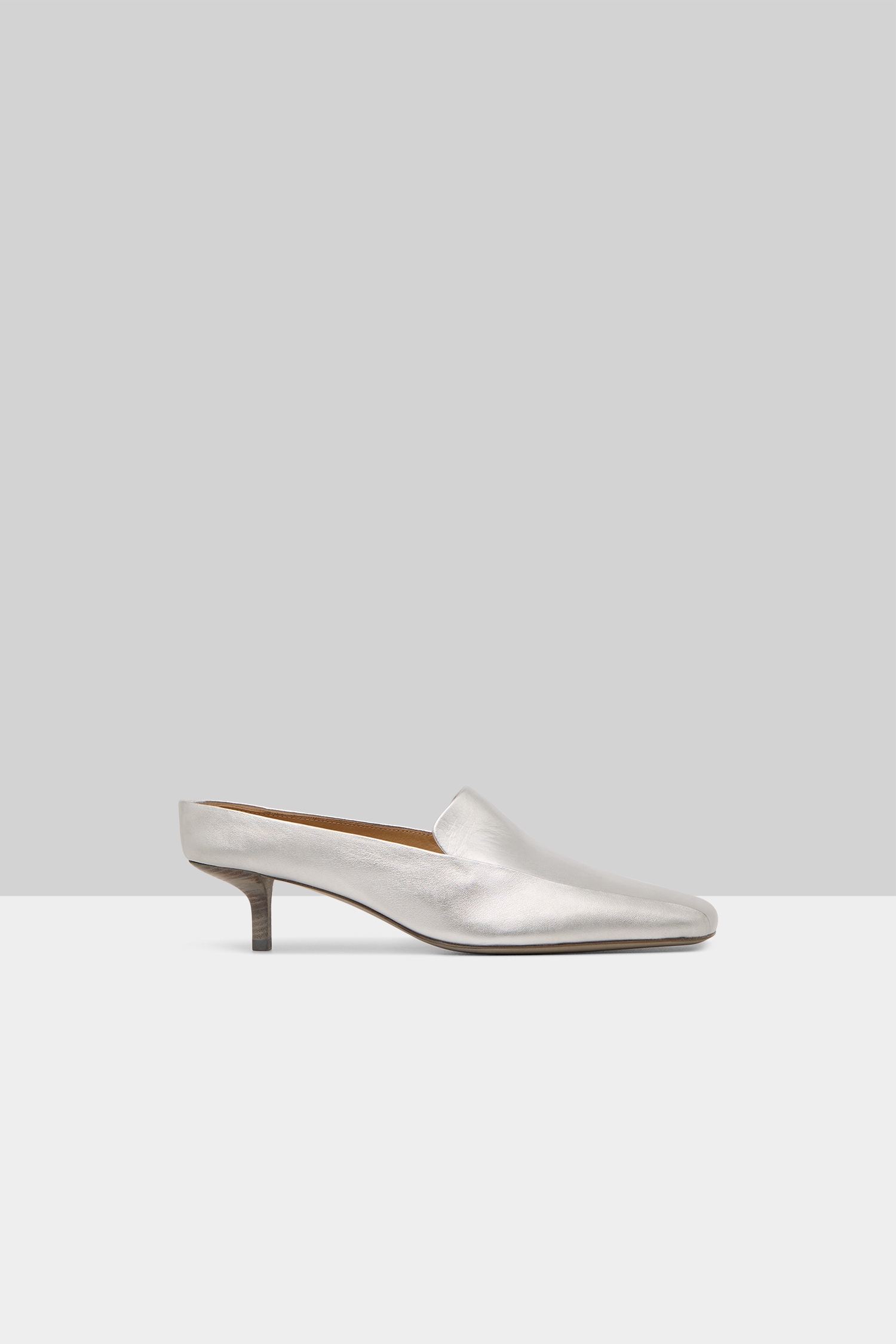 Spazzola Silver Foil Mule