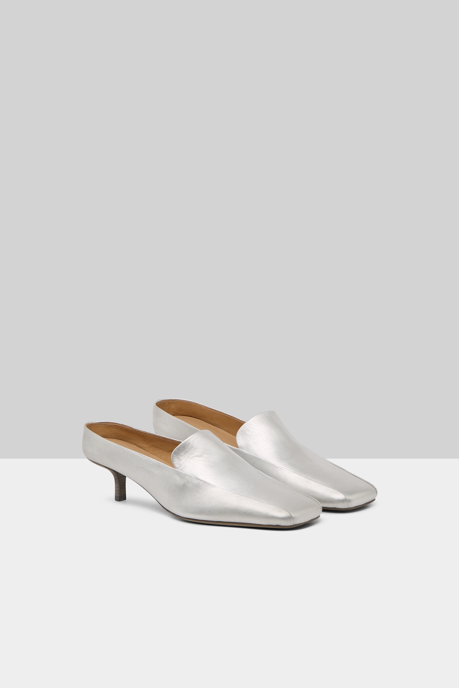Spazzola Silver Foil Mule