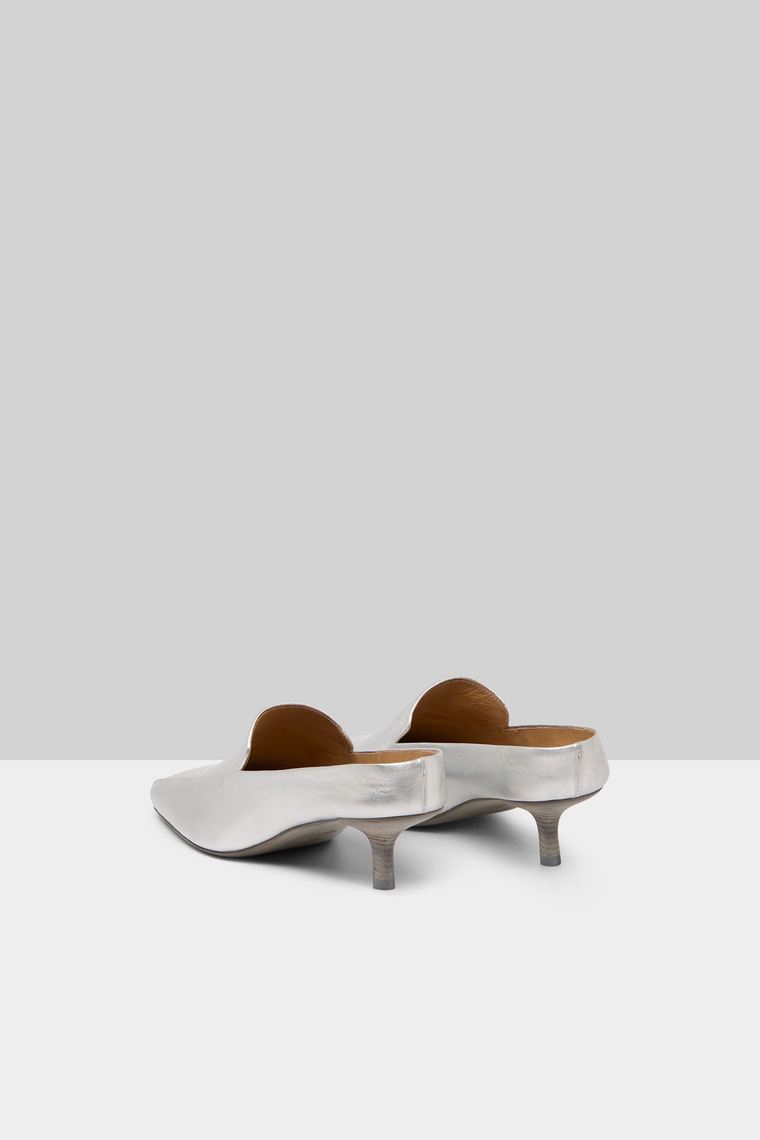 Spazzola Silver Foil Mule