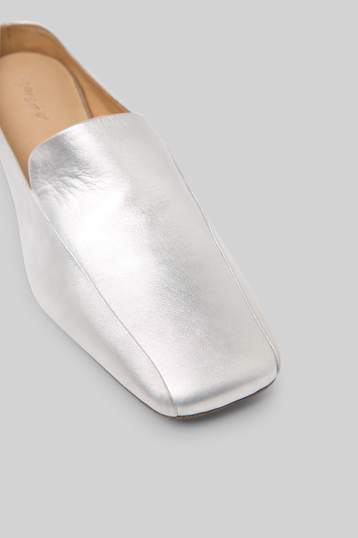 Spazzola Silver Foil Mule
