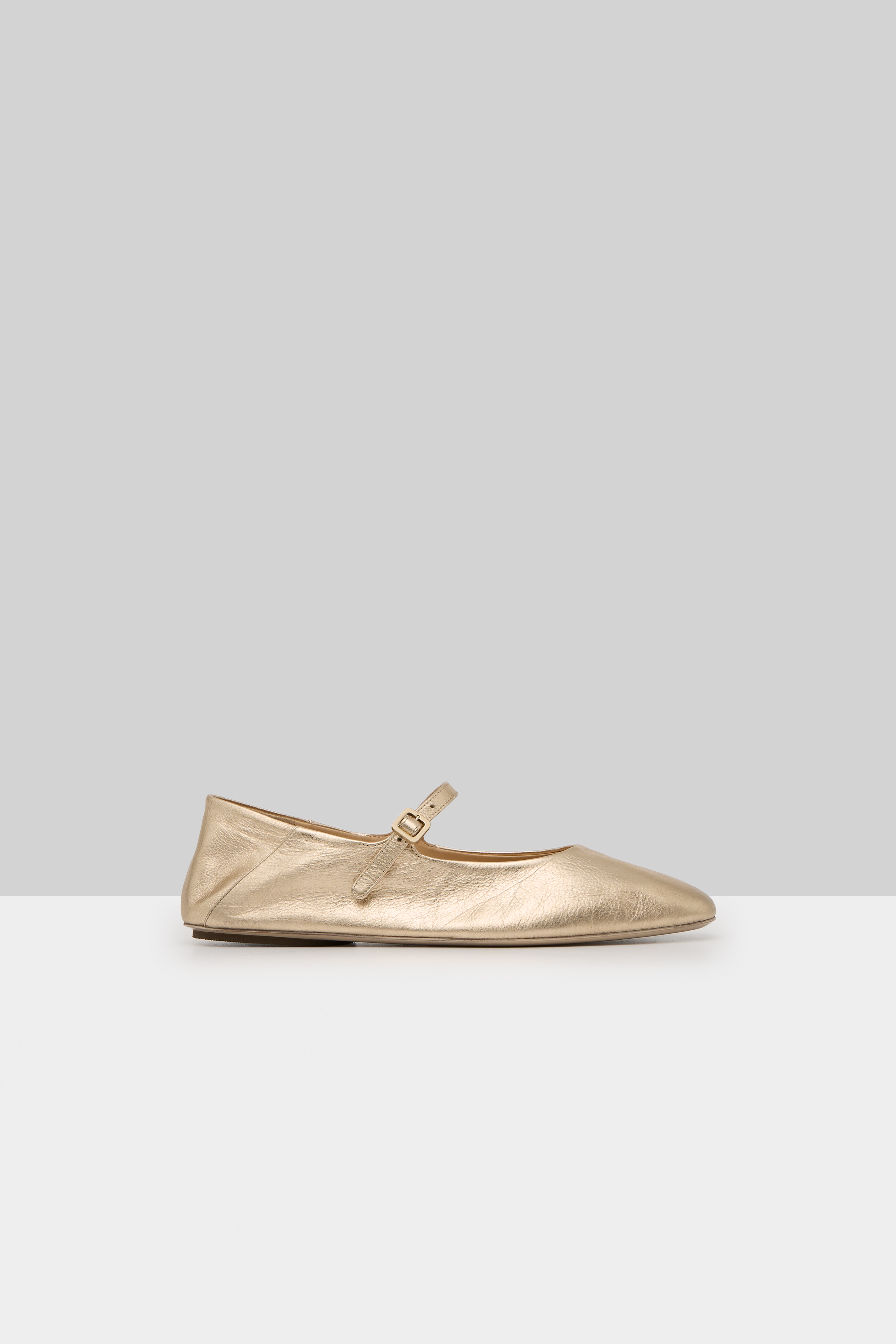 Strascico Platinum Foil Ballerina Shoes