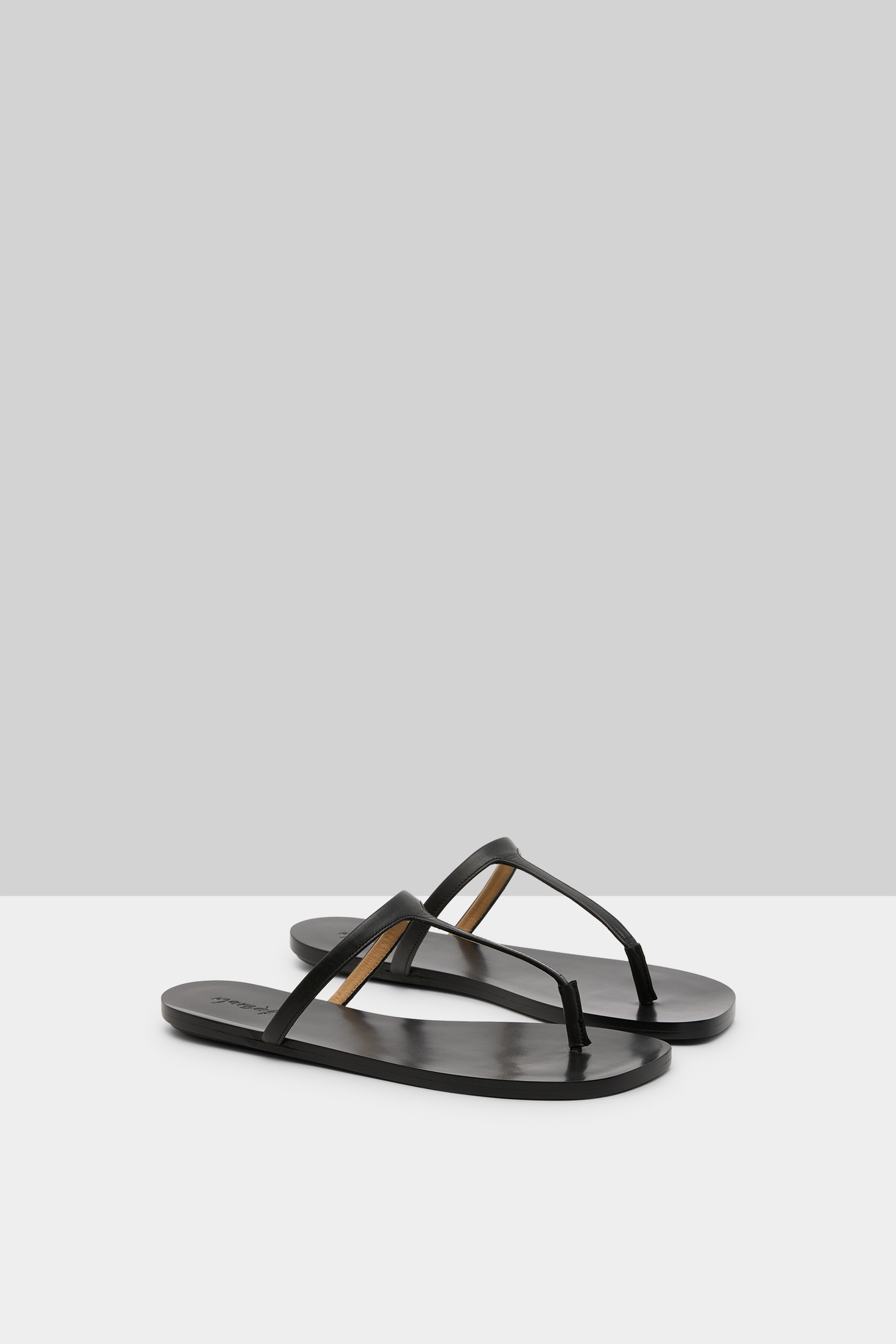 Sottile Black Thong Sandals