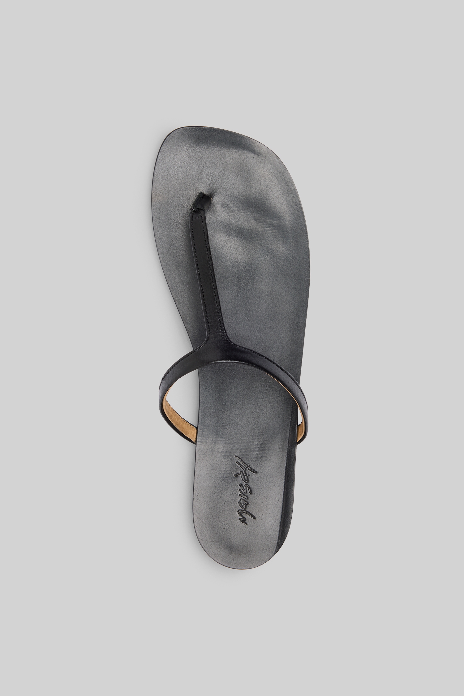 Sottile Black Thong Sandals