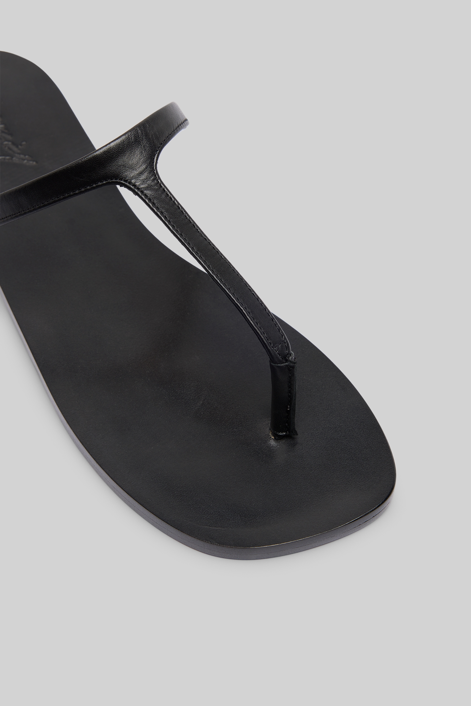 Sottile Black Thong Sandals