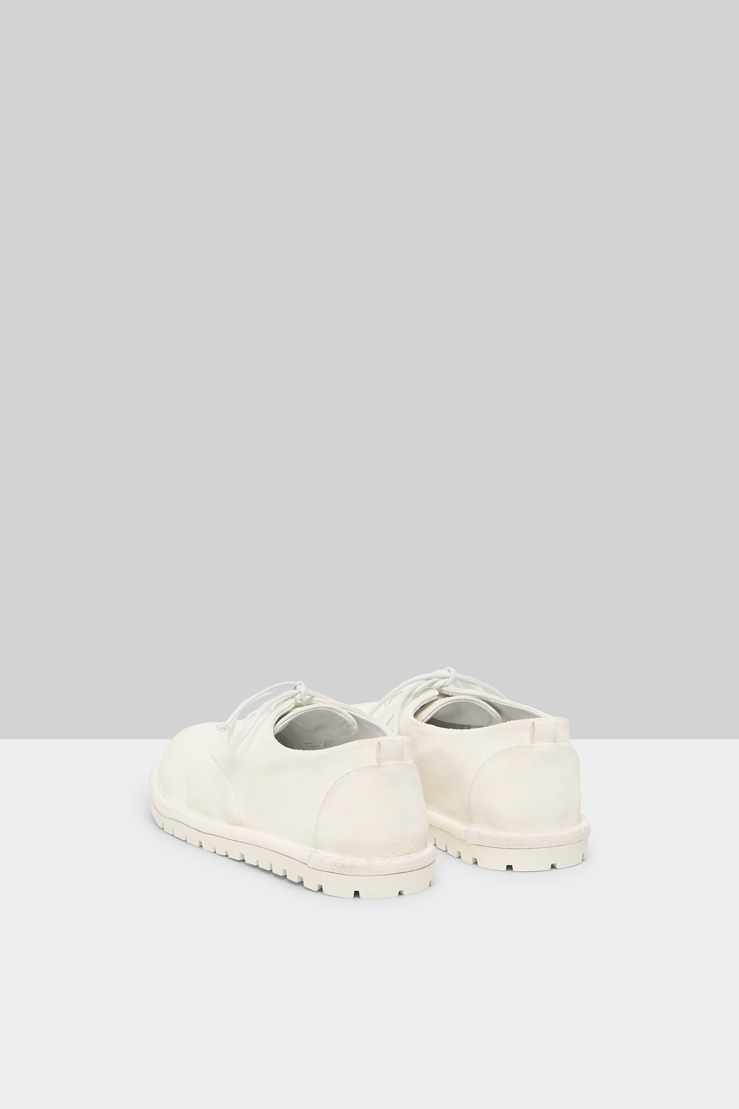 Sancrispa Optical White Suede Derby Shoes