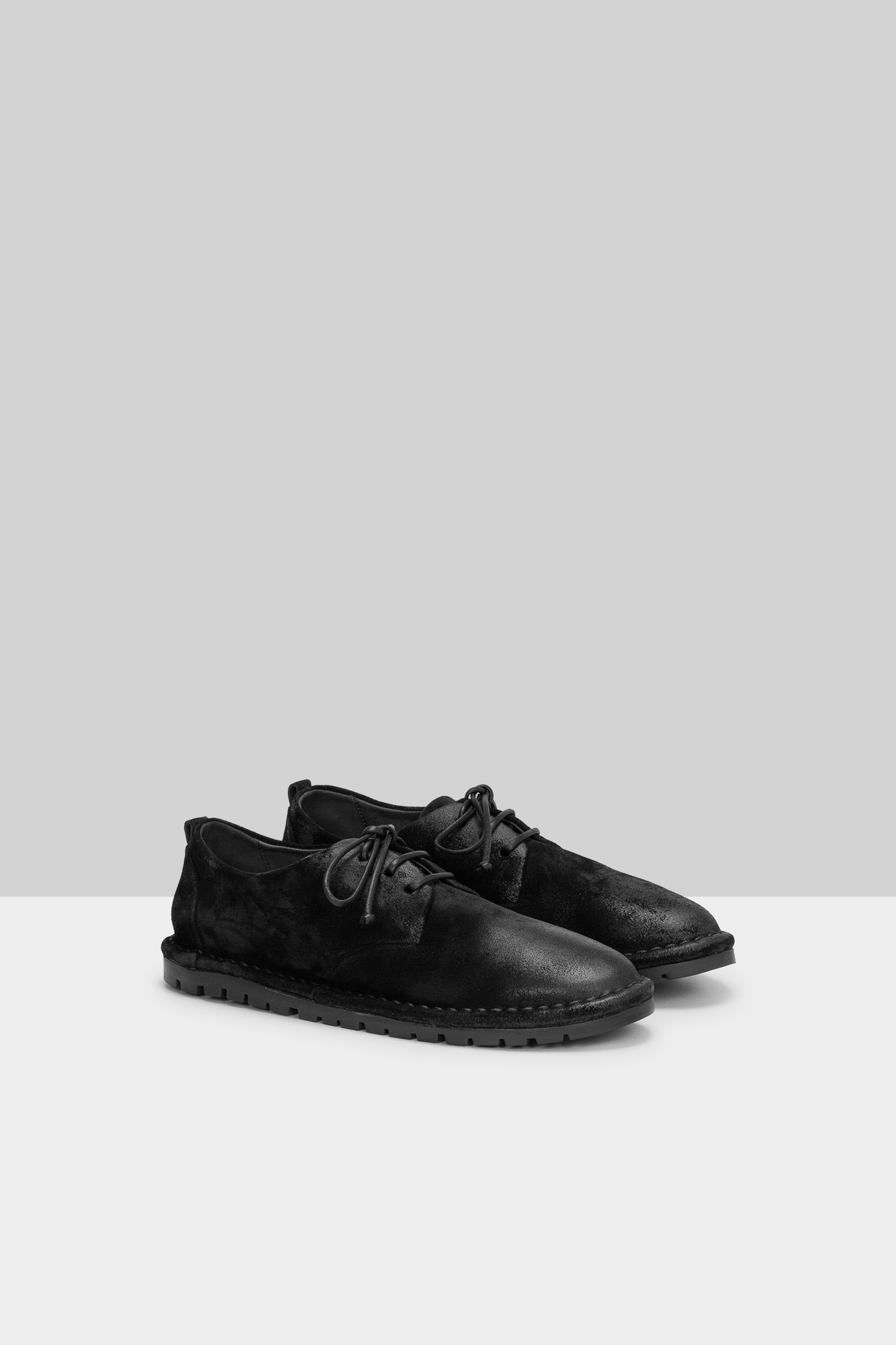 Sancrispa Black Suede Derby Shoes