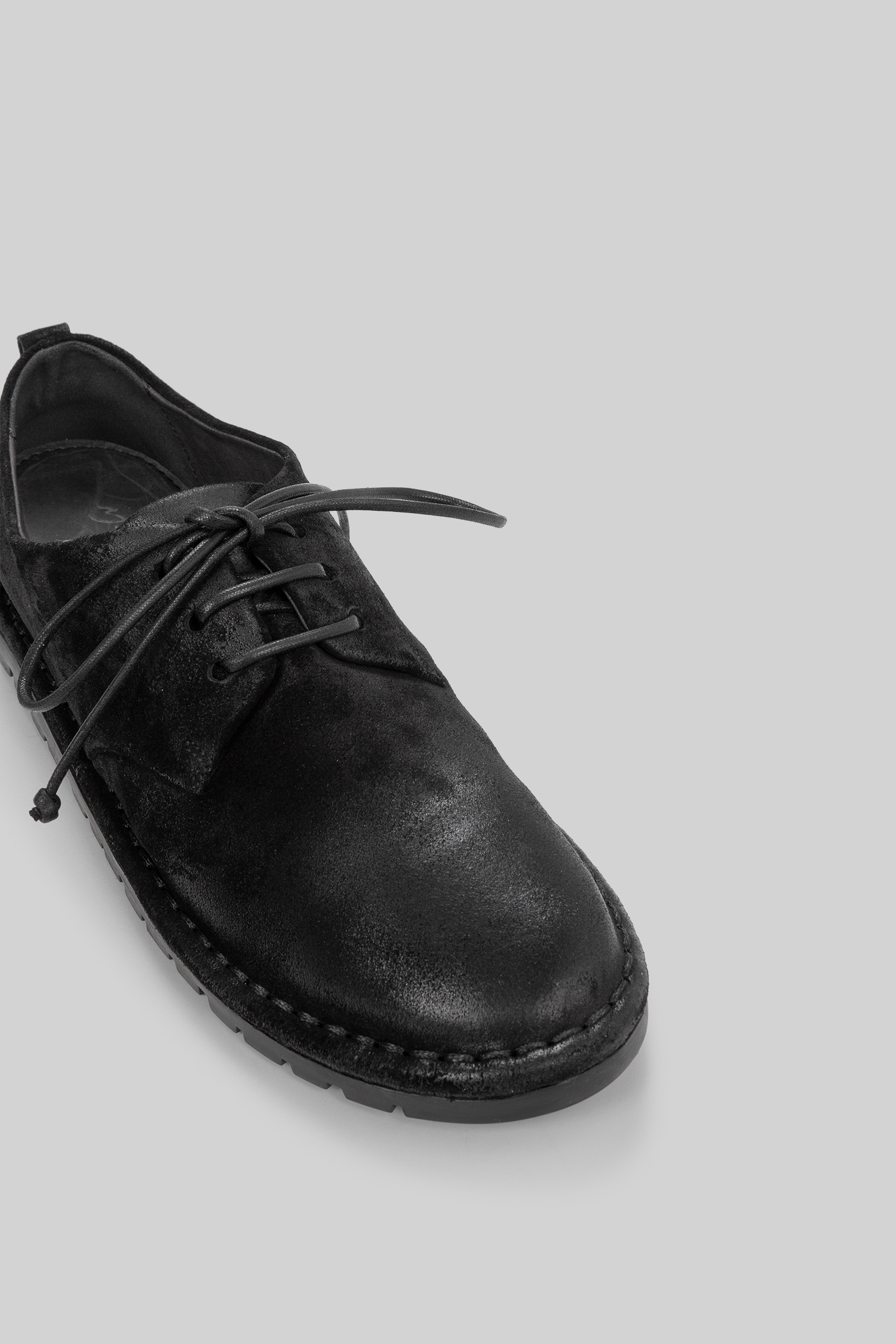 Sancrispa Black Suede Derby Shoes