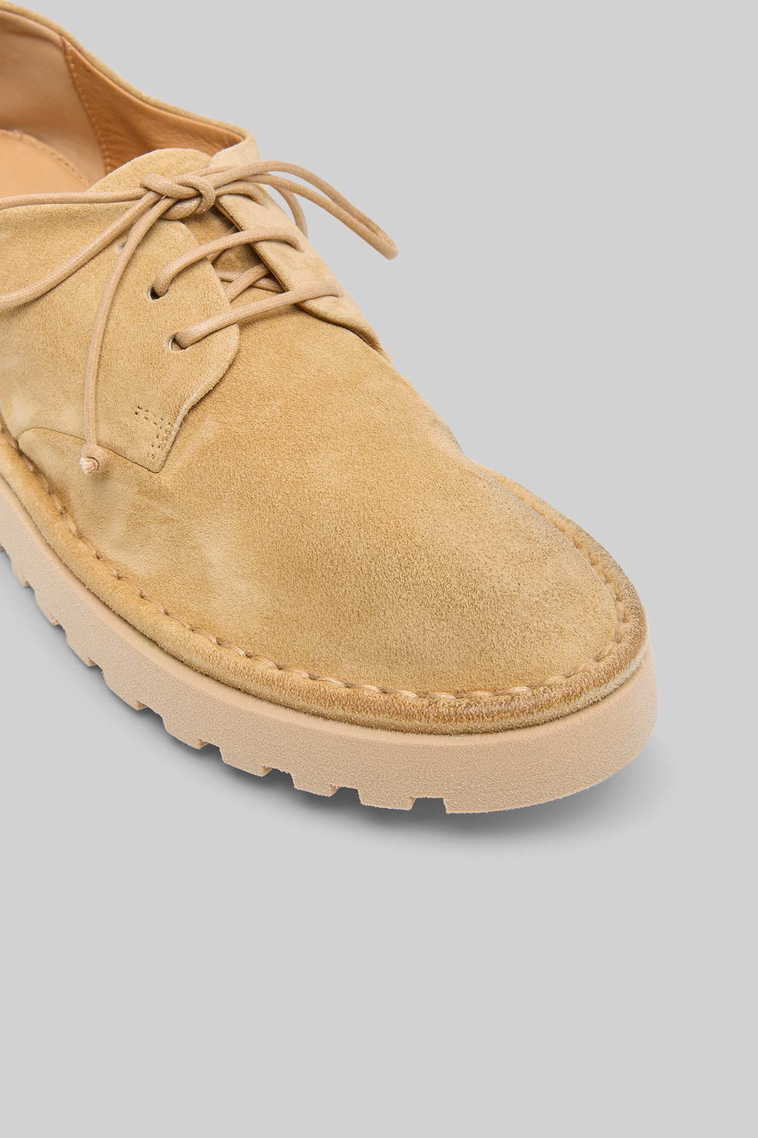 Sancrispa Alta Pomice Biscuit Suede Derby Shoes