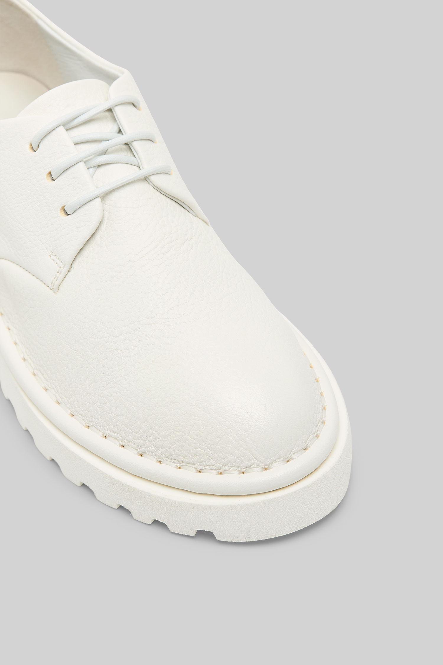 Sancrispa Alta Pomice Optical White Derby Shoes