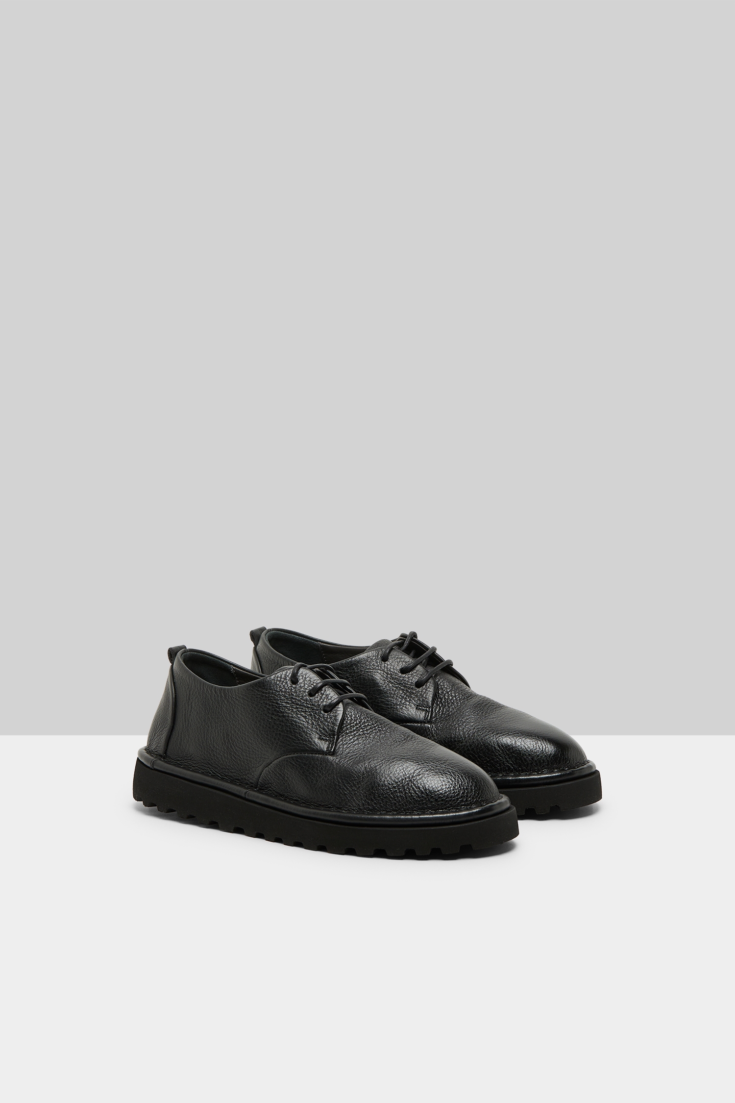 Sancrispa Alta Pomice Black Derby Shoes