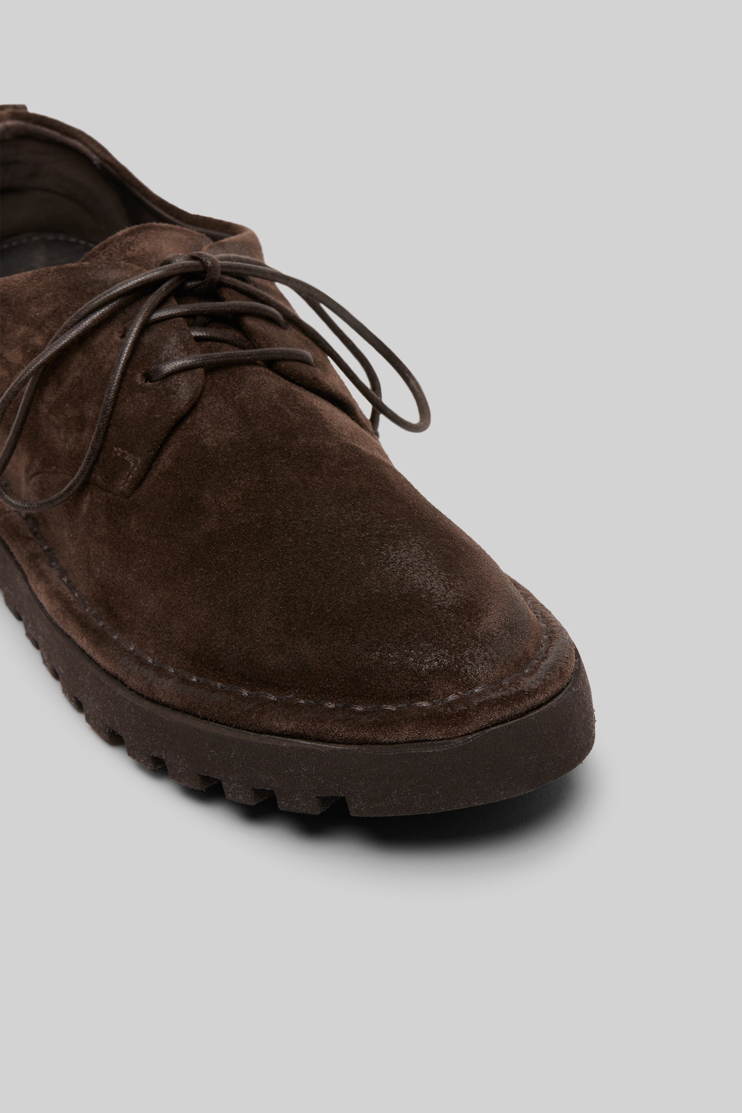 Sancrispa Alta Pomice Dark Brown Derby Shoes