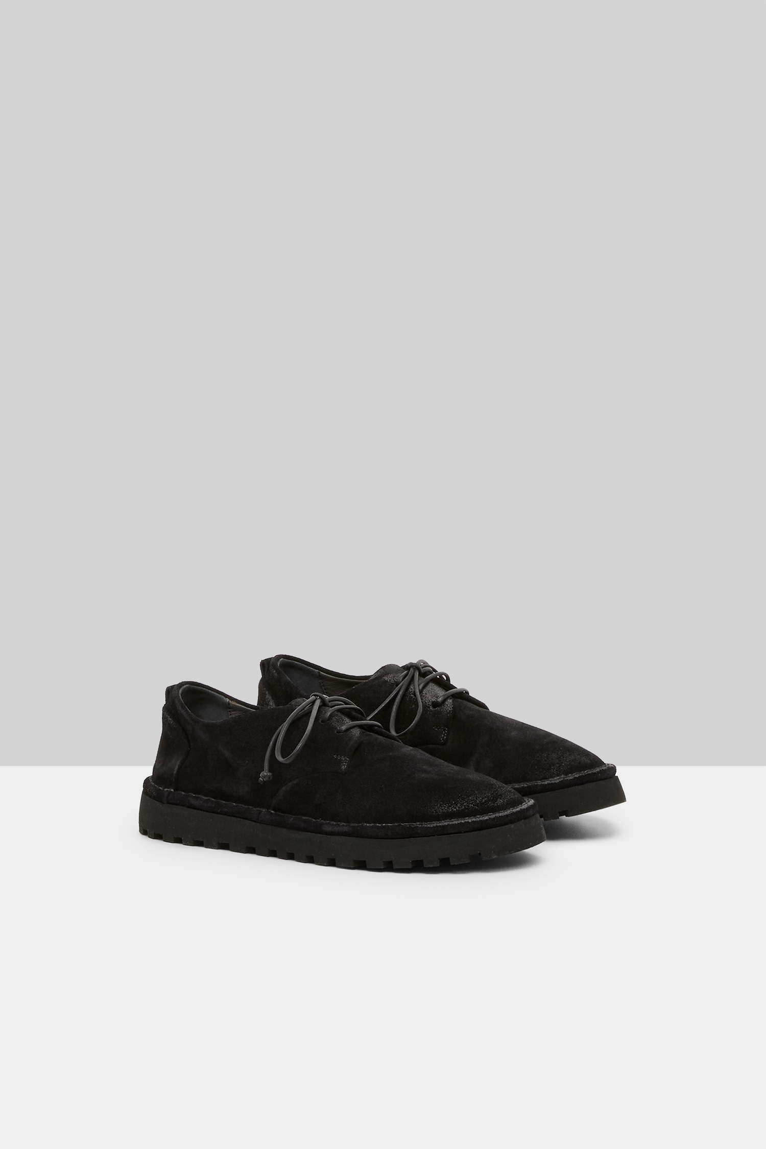 Sancrispa Alta Pomice Black Derby Shoes