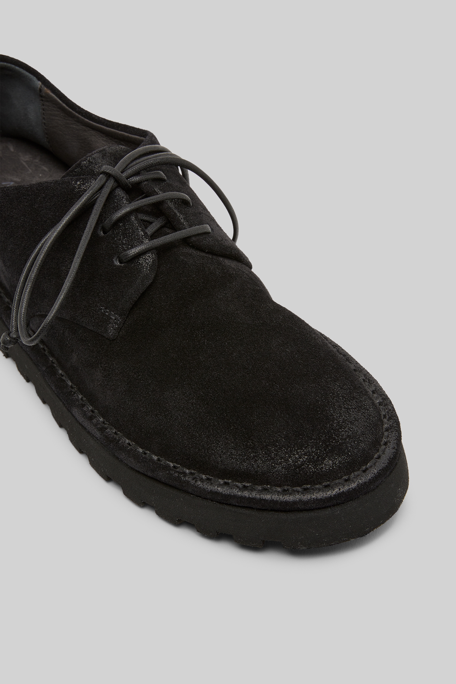 Sancrispa Alta Pomice Black Derby Shoes