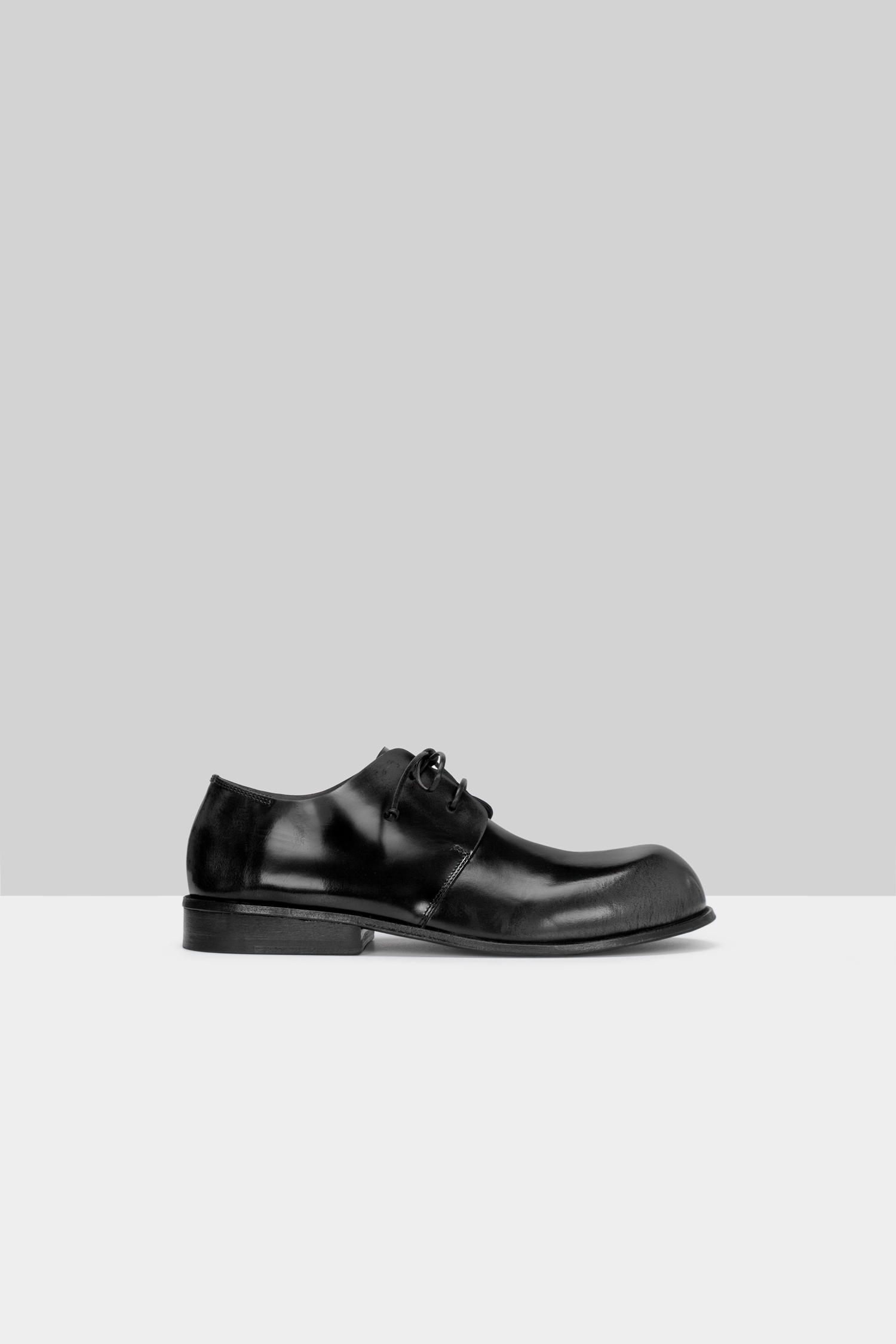 Muso Black-Lead Leather Derby Shoes