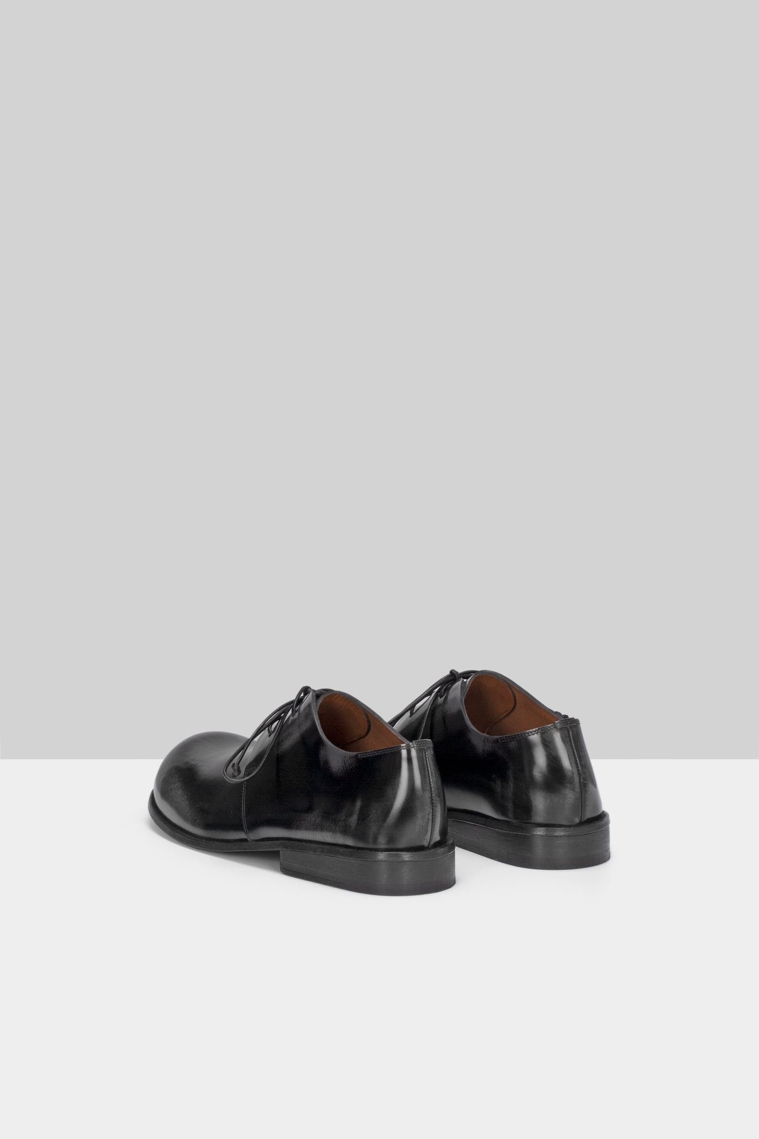 Muso Black-Lead Leather Derby Shoes