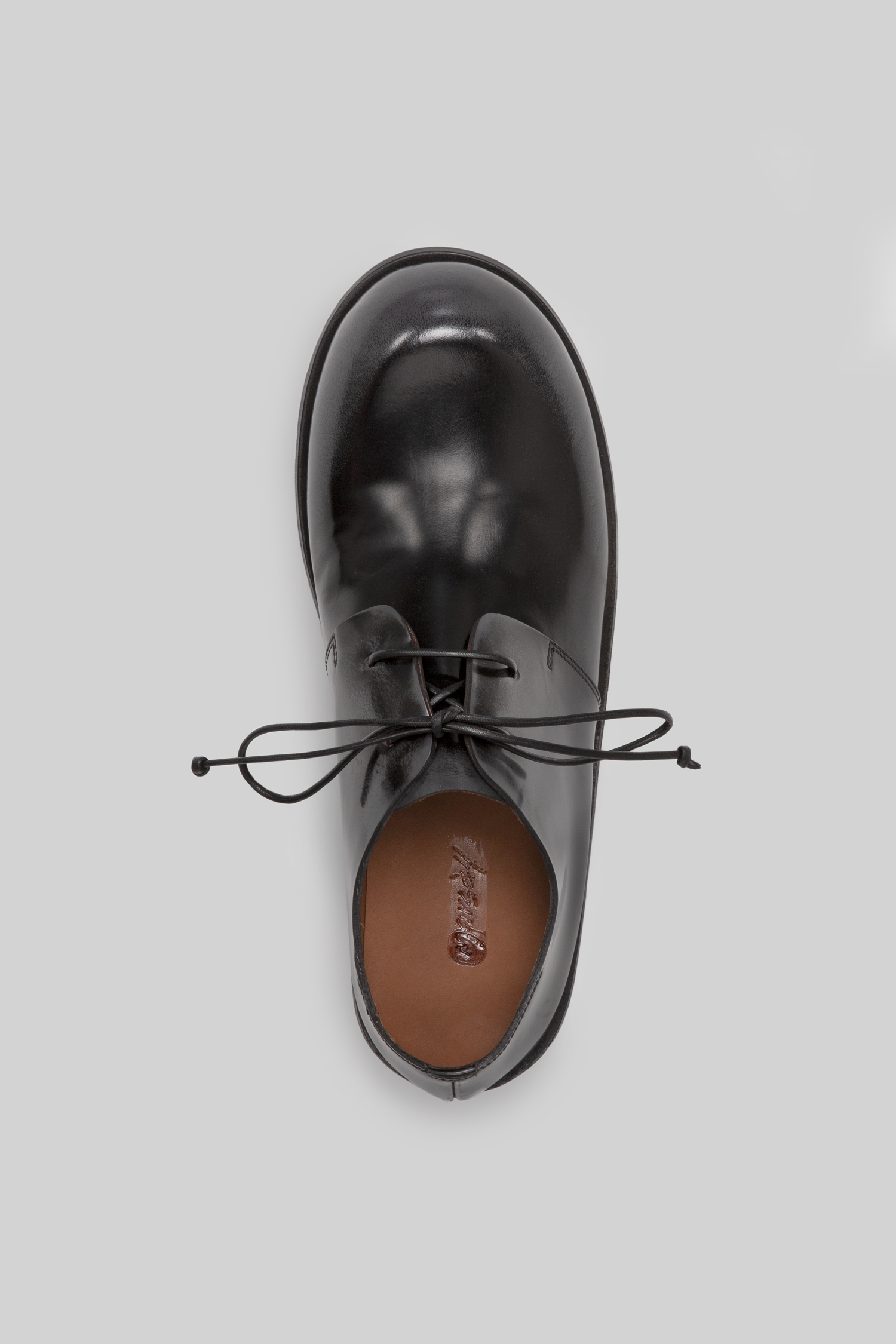 Muso Black-Lead Leather Derby Shoes