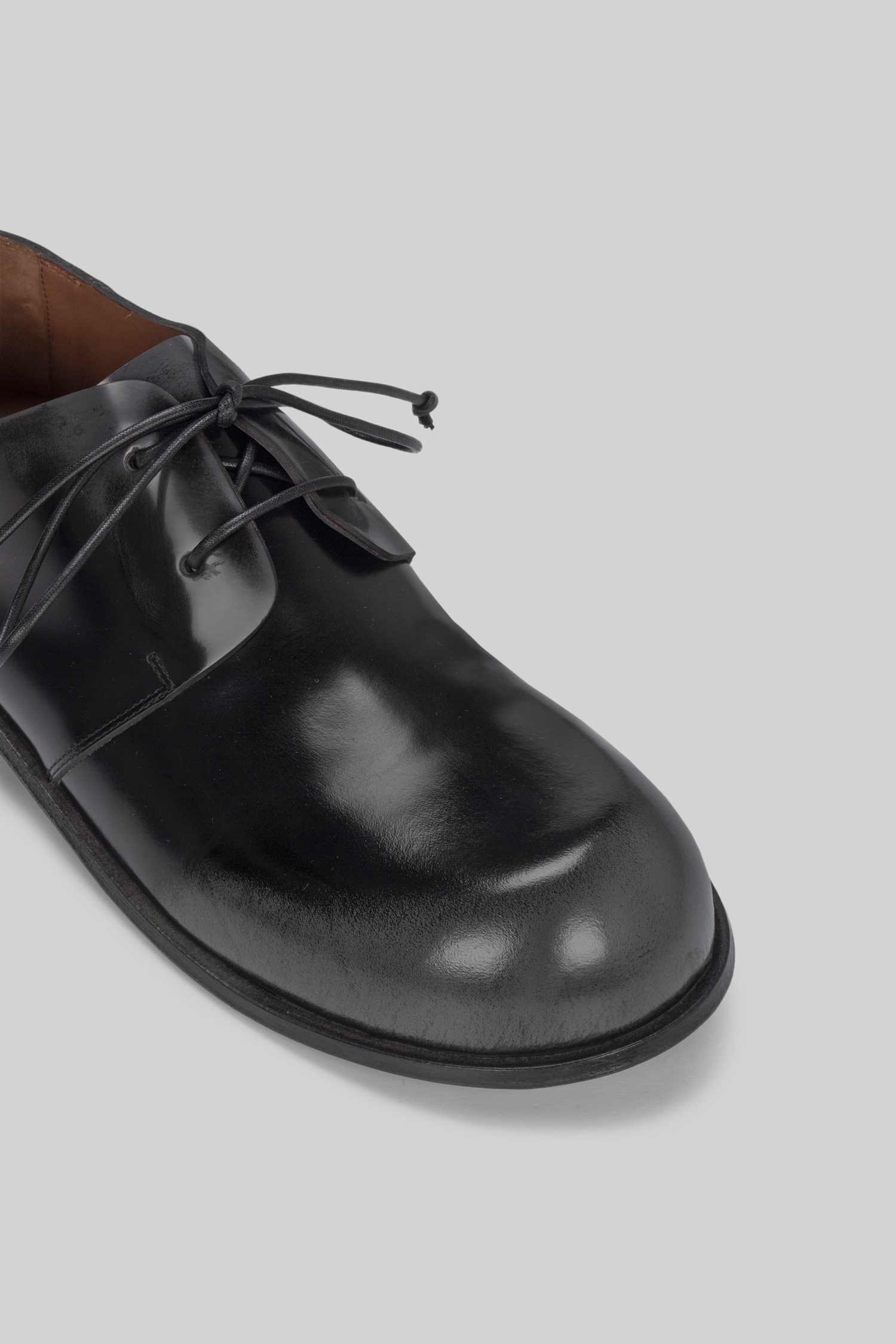 Muso Black-Lead Leather Derby Shoes